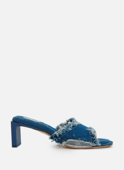 Denim sandals with heels BlueMIISTA 