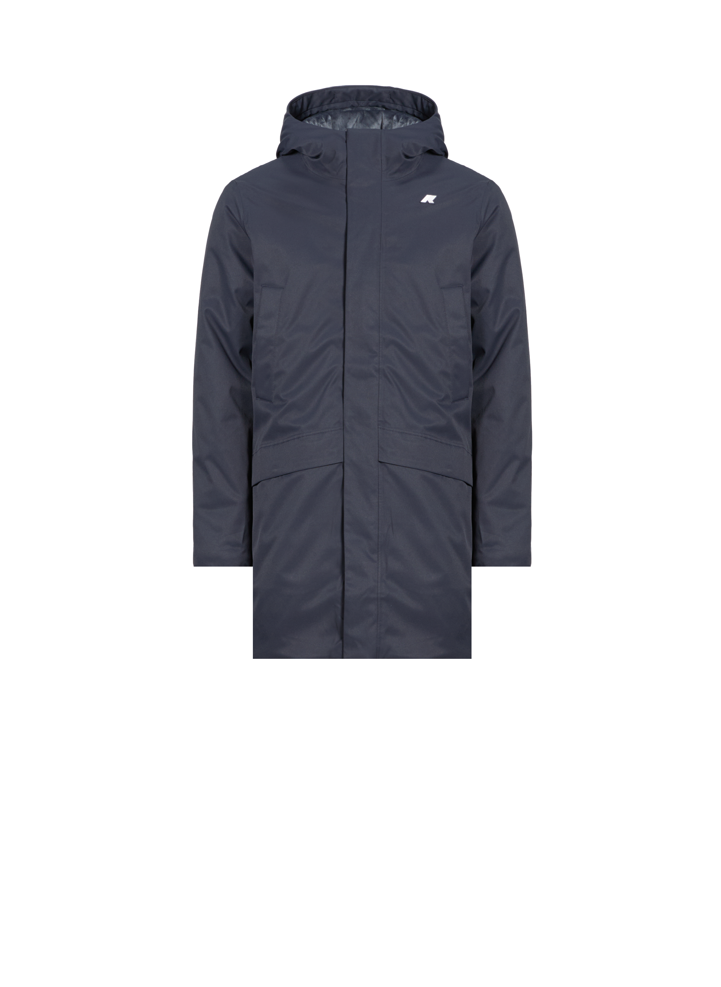 K-WAY Parka droite à capuche Bleu