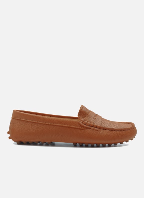 Mocassins femme cuir grainé Marron by JULES & JENN JULES & JENN Mocassins femme cuir grainé Marron