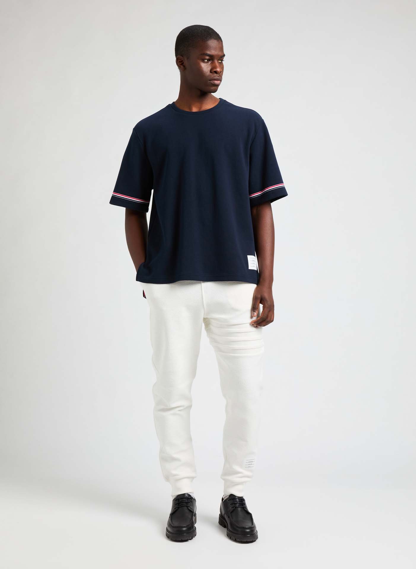 Cotton T-shirt THOM BROWNE Blue