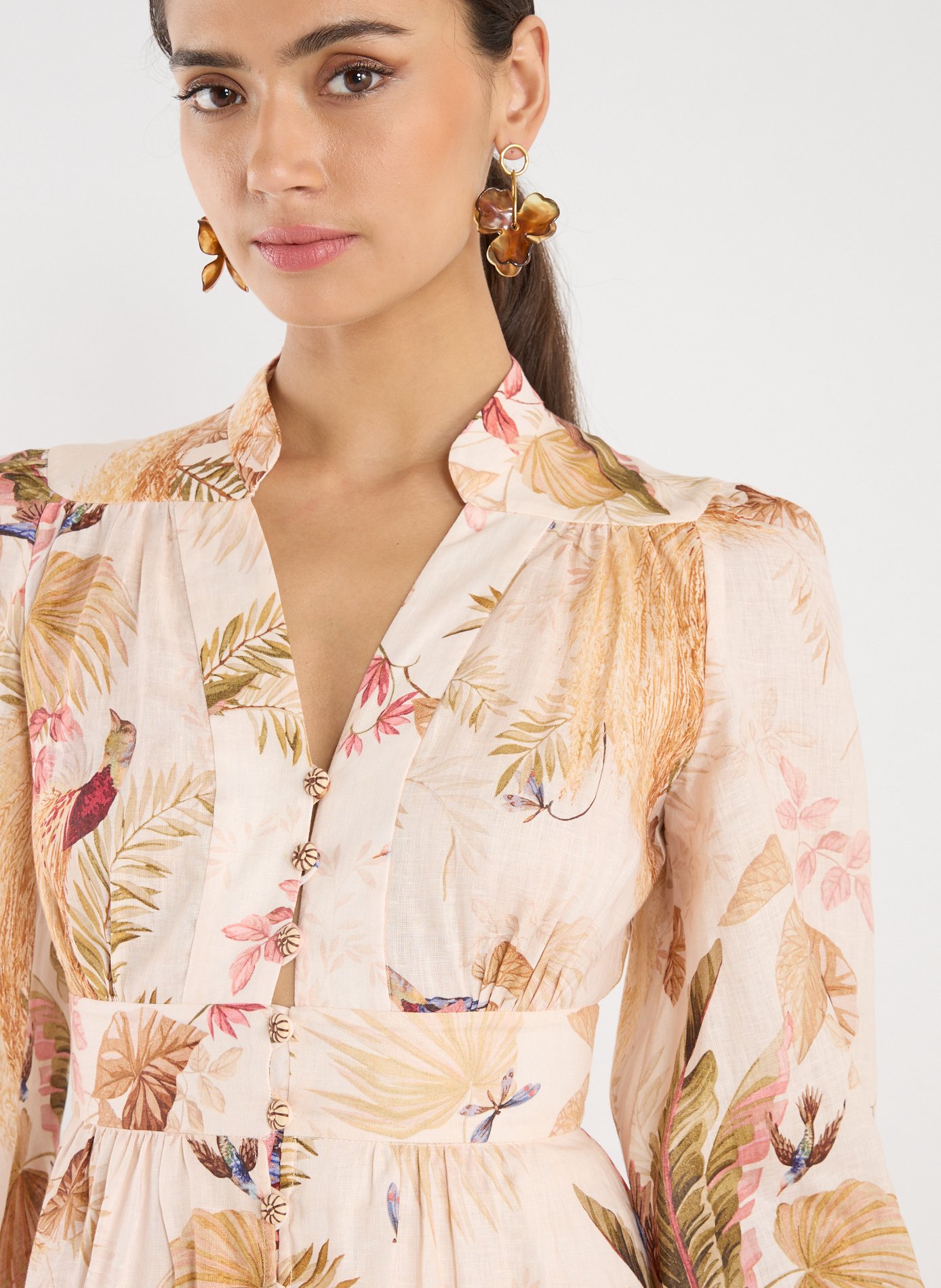 Robe midi à imprimé floral ZIMMERMANN Multicolore