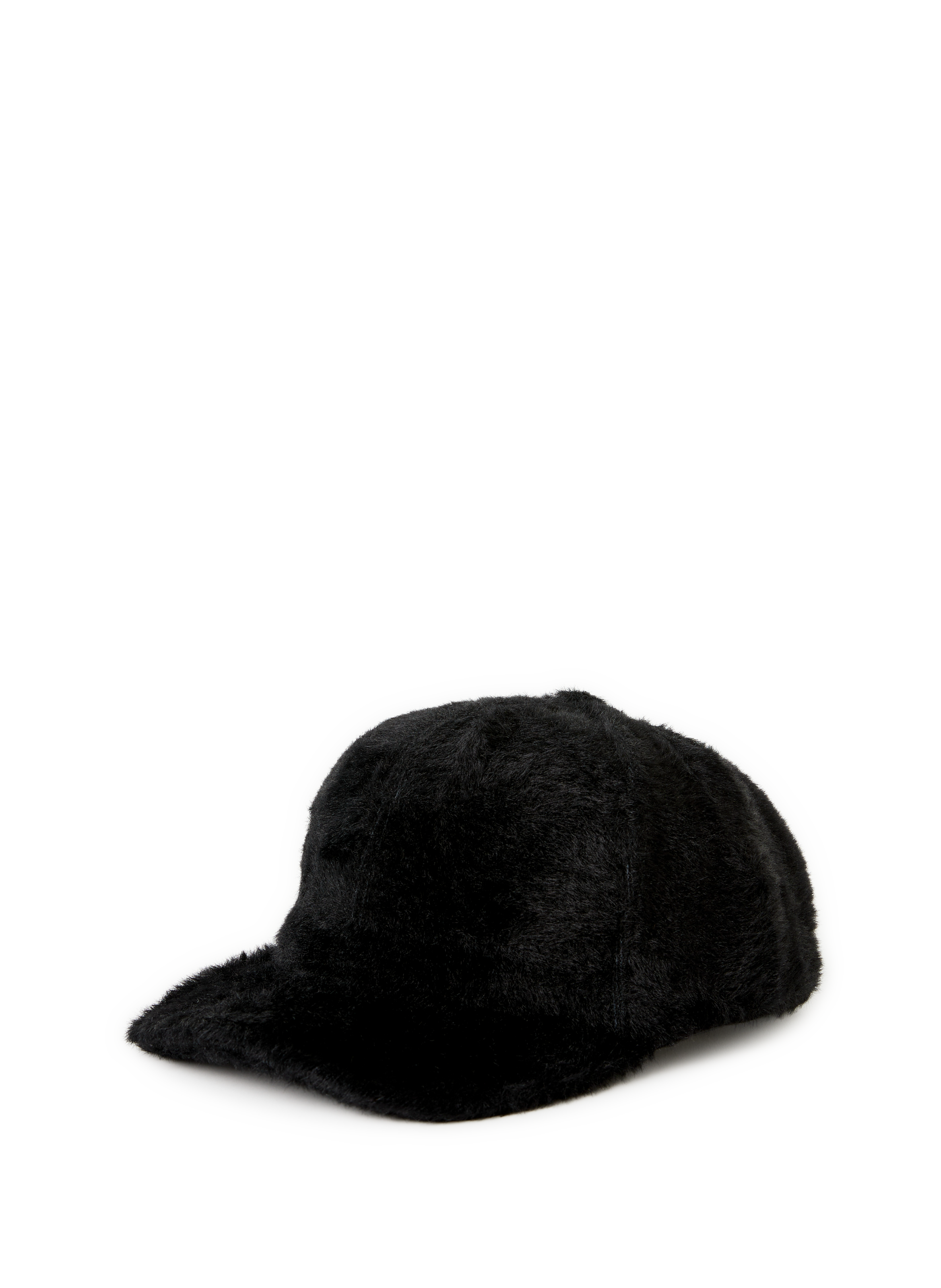 Faux fur cap Black
