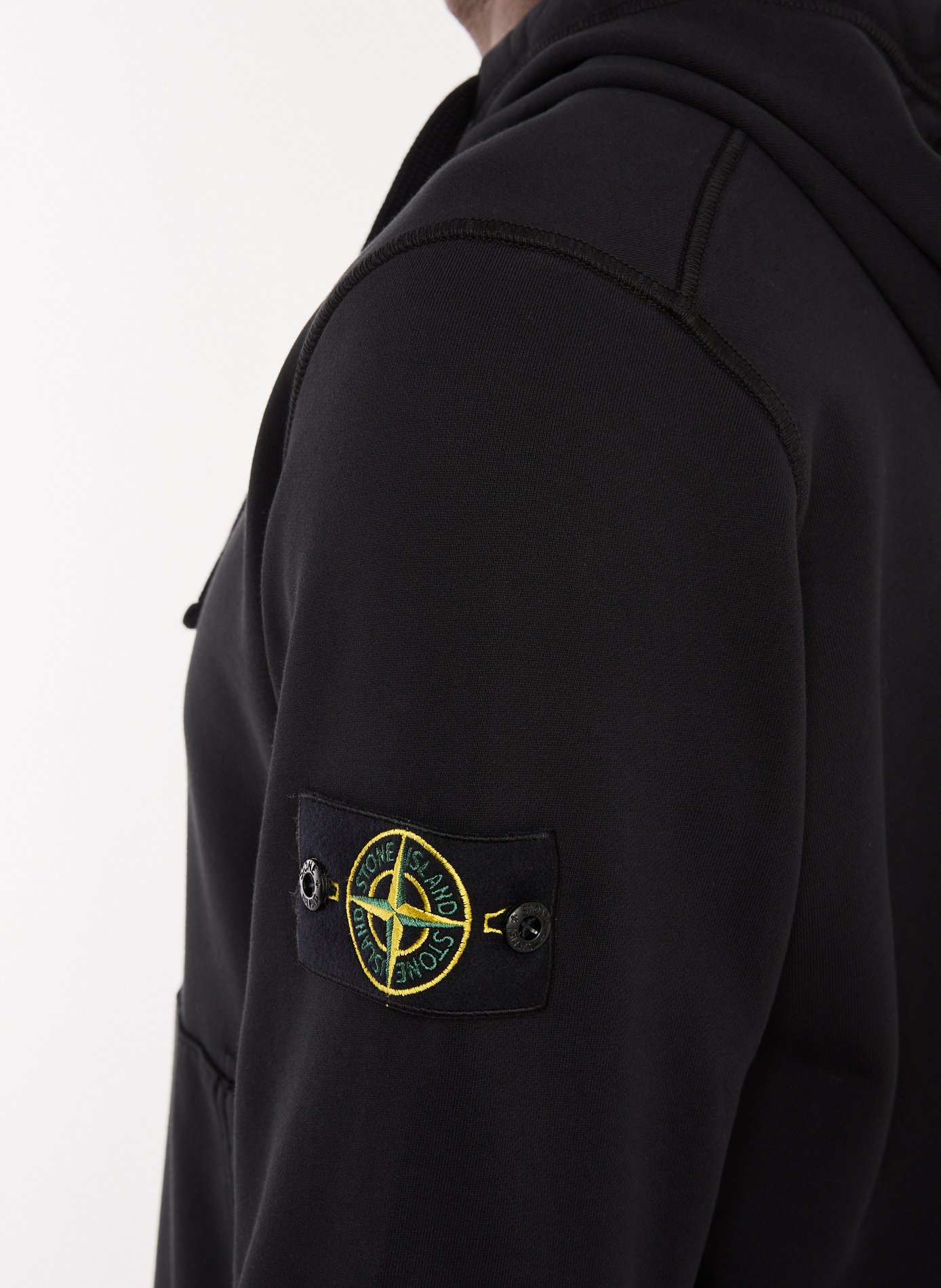Cotton Hooded Sweatshirt STONE ISLAND Black