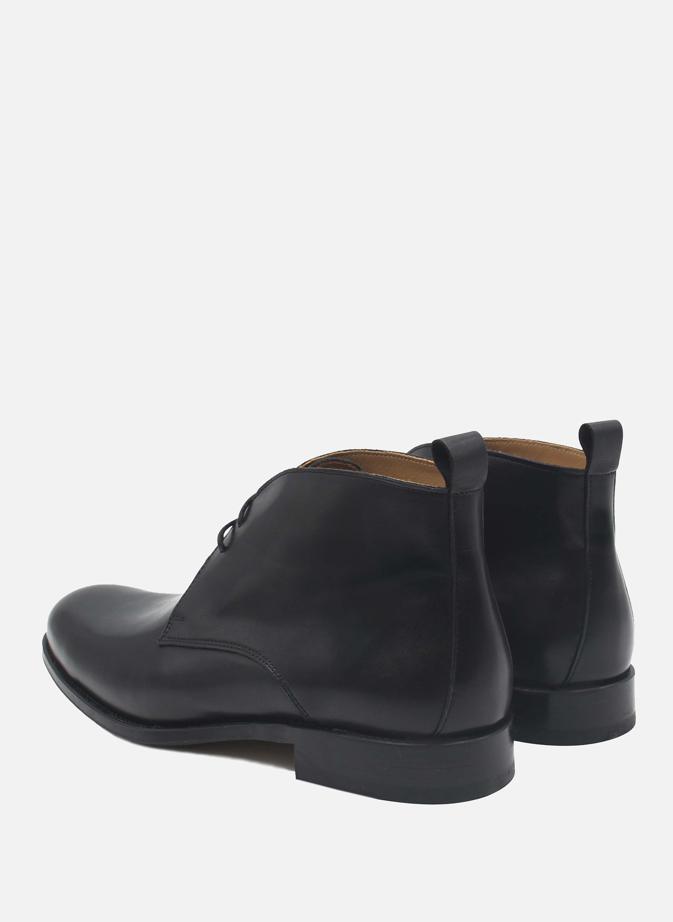 Desert boots cuir lisse JULES & JENN Noir