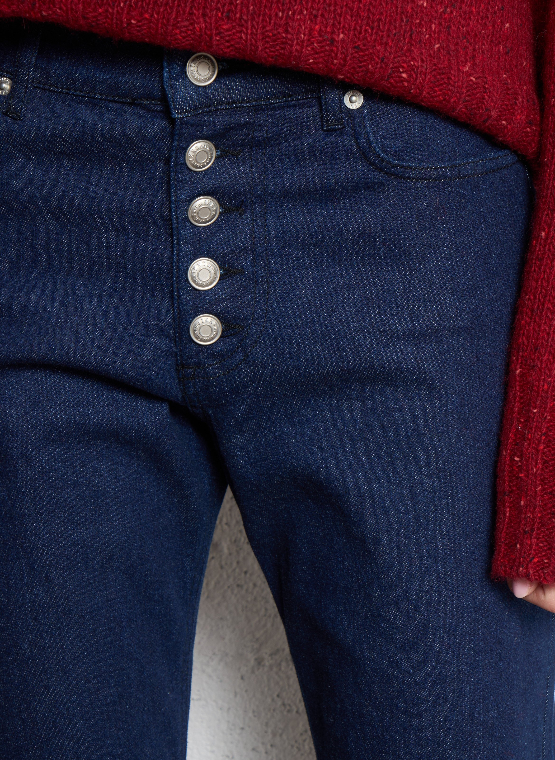 Jean droit en coton mélangé janis IKKS Bleu