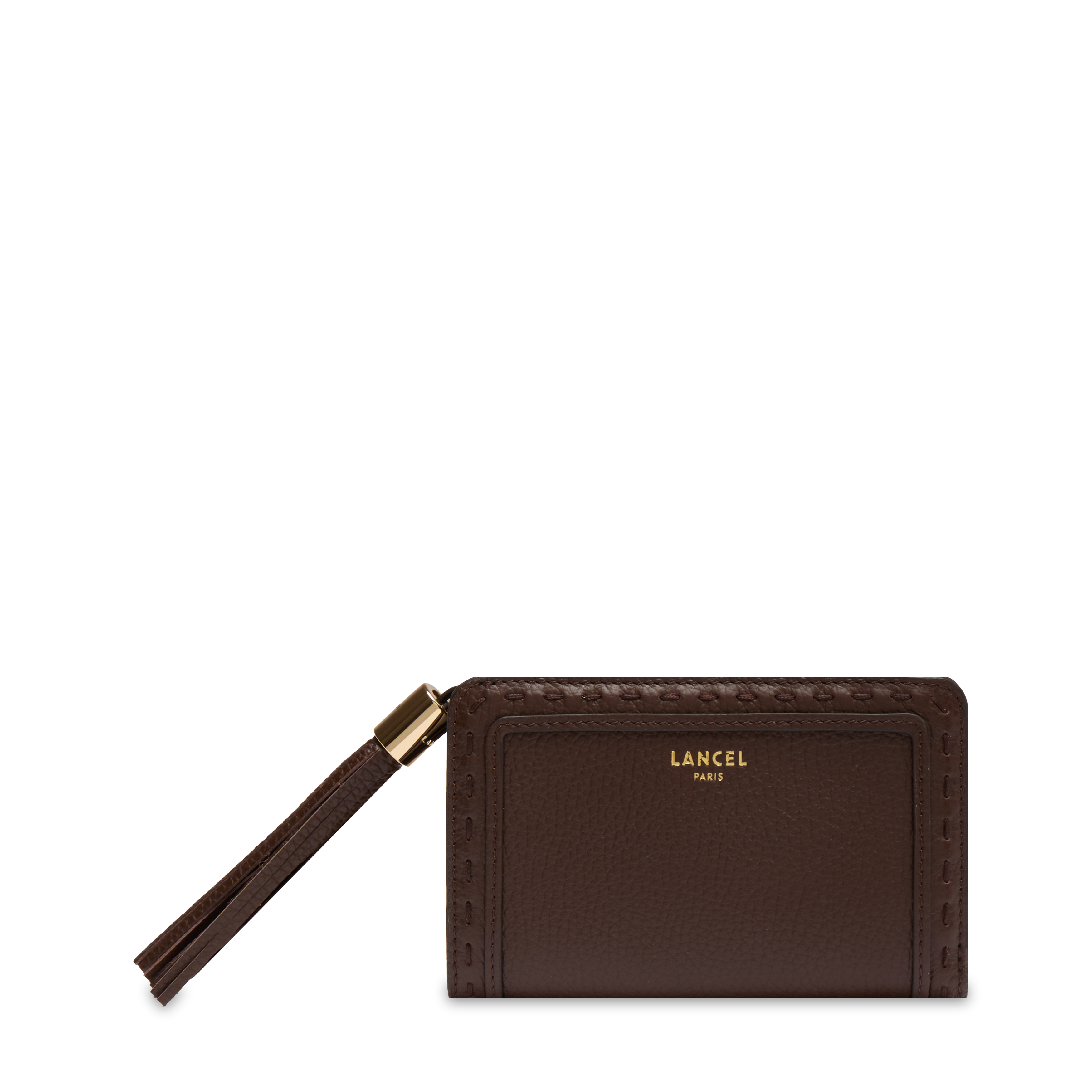 Portefeuille rectangulaire zippé premier flirt de lancel en cuir LANCEL Marron