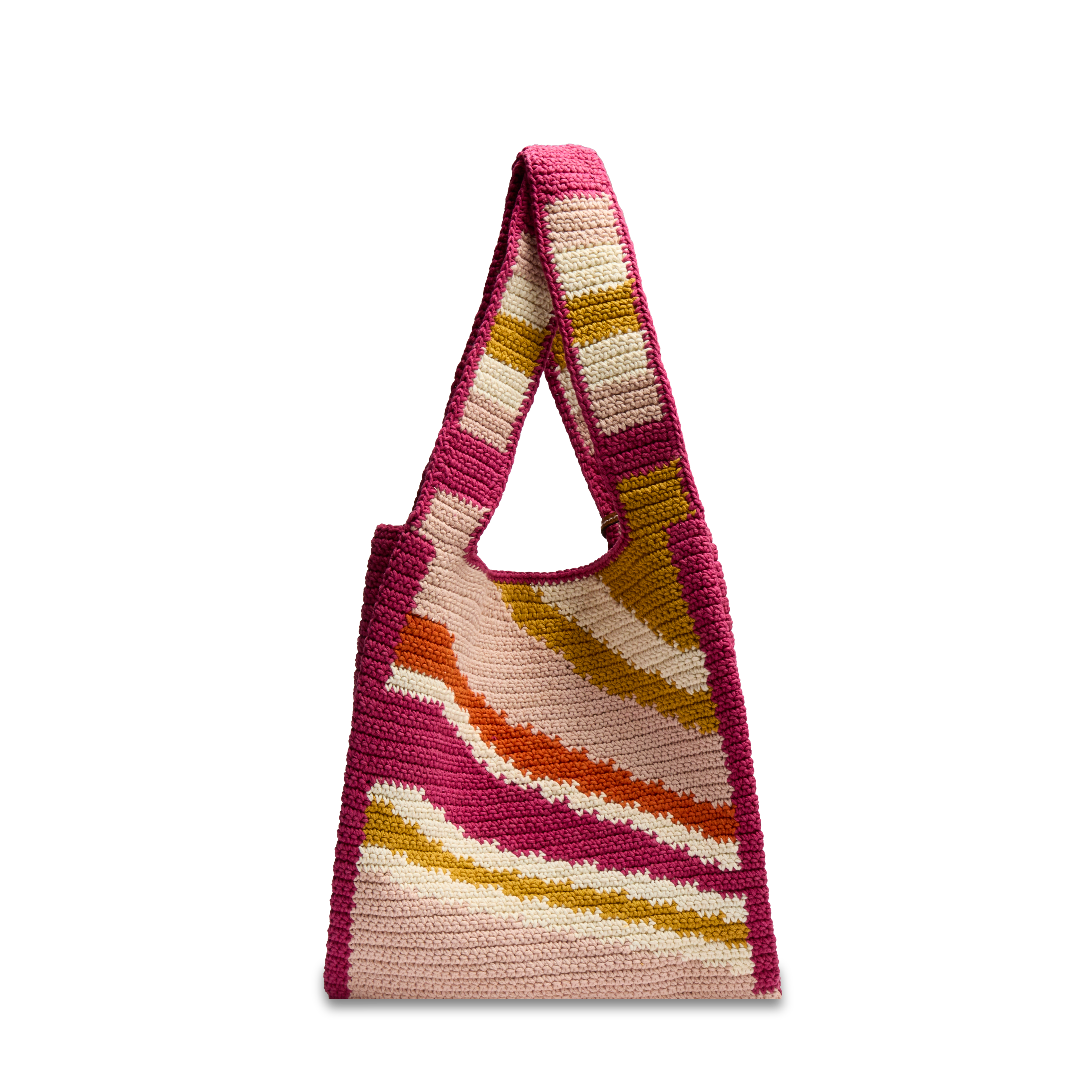 Sac shopper m summer mania de lancel en coton LANCEL Rose