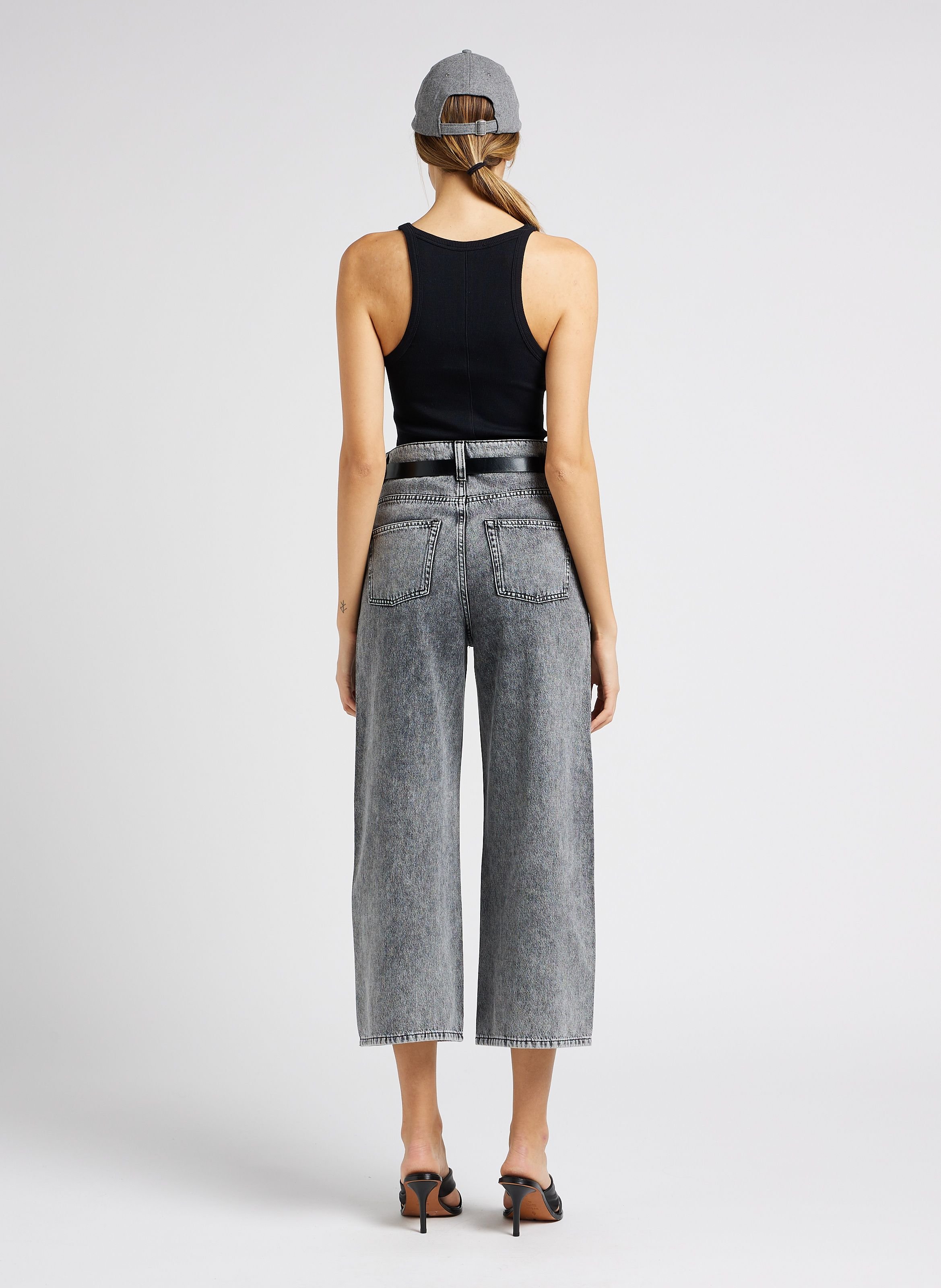 Débardeur col rond en coton mélangé palisso IRO Noir