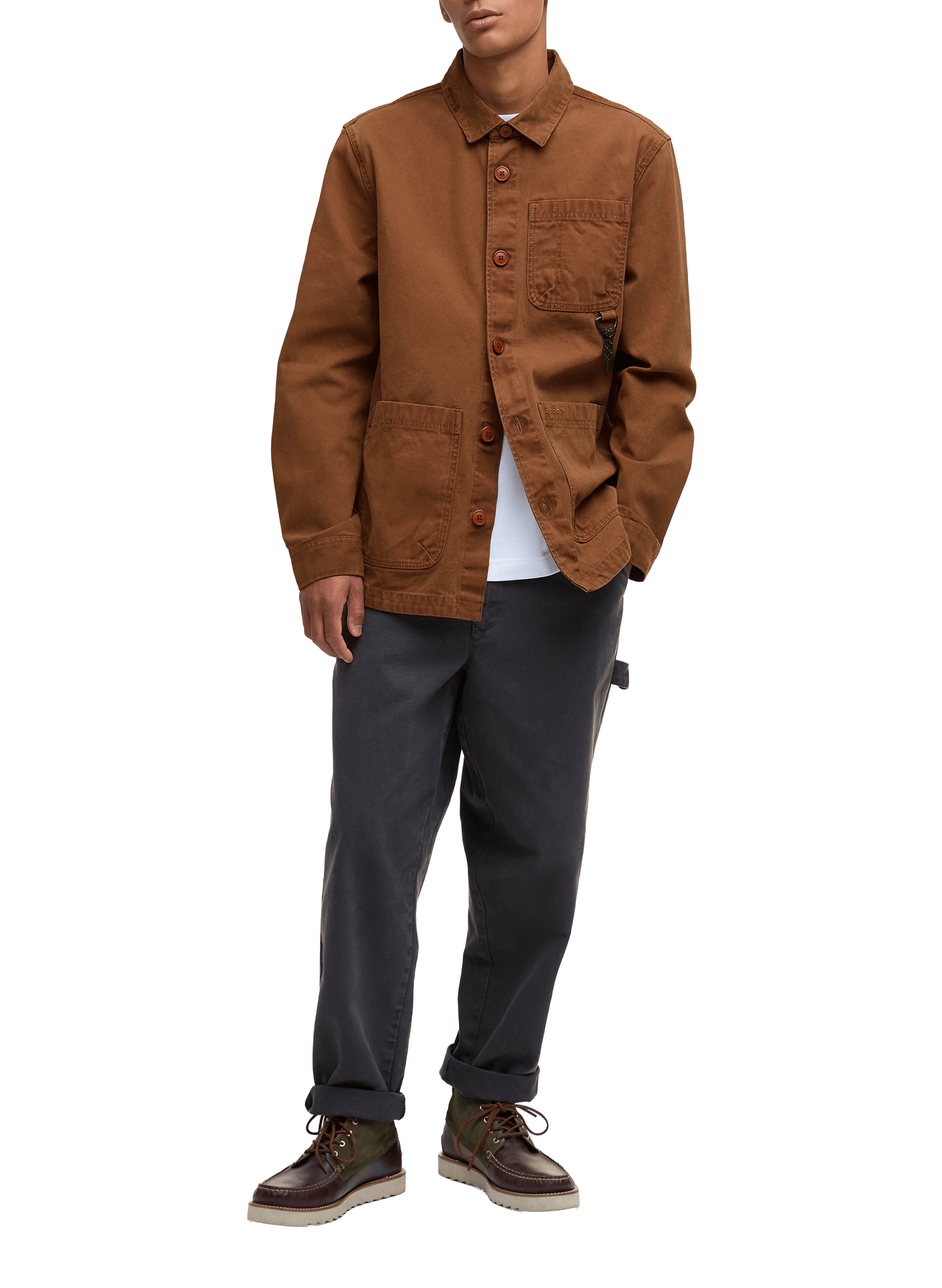 Veste surchemise en coton BARBOUR Marron