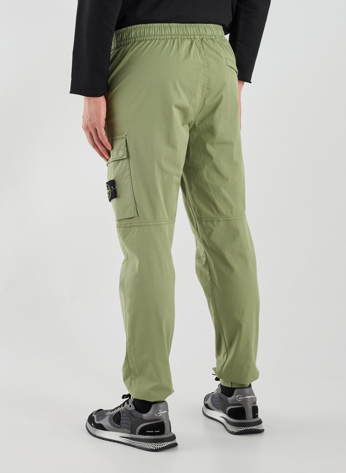 Pantalon cargo en coton mélangé STONE ISLAND Vert