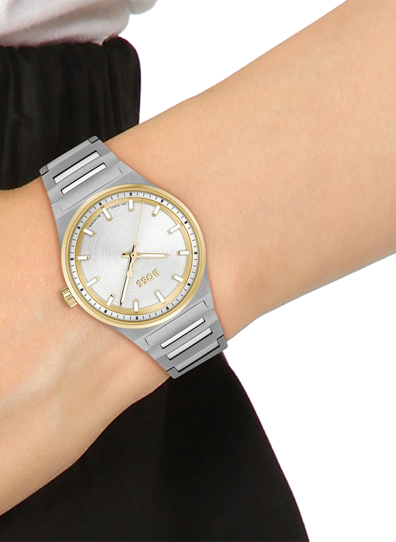 Montre quartz en acier BOSS Argent