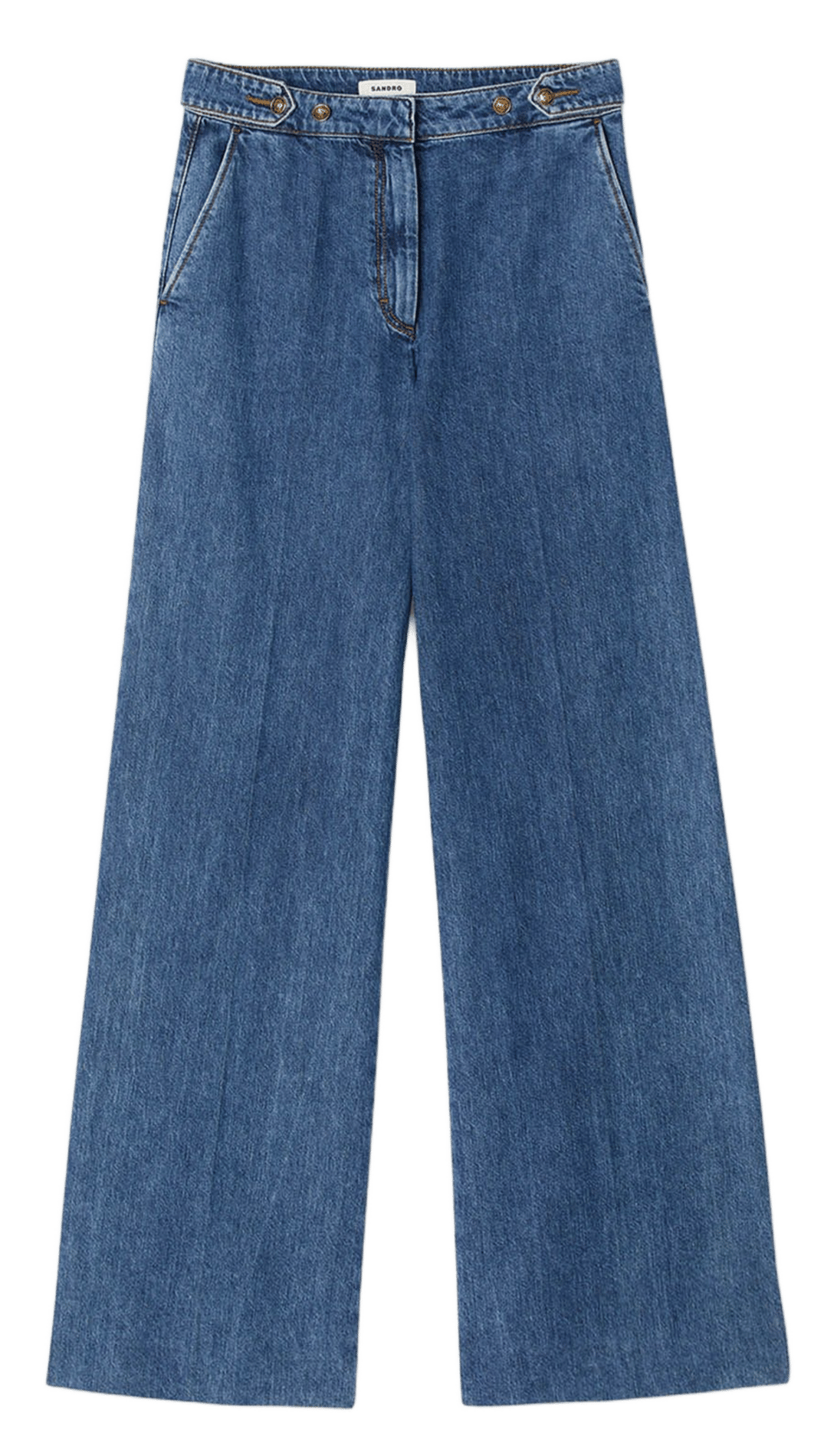 Jean large en coton SANDRO Bleu