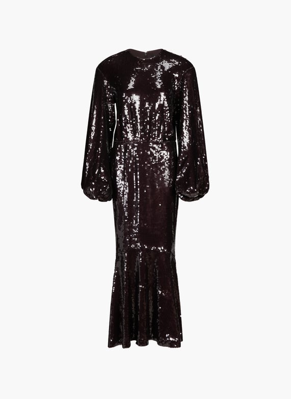 rotate brown sequin dress Rotate By Birger Christensen Sequin Bow Mini Dress
