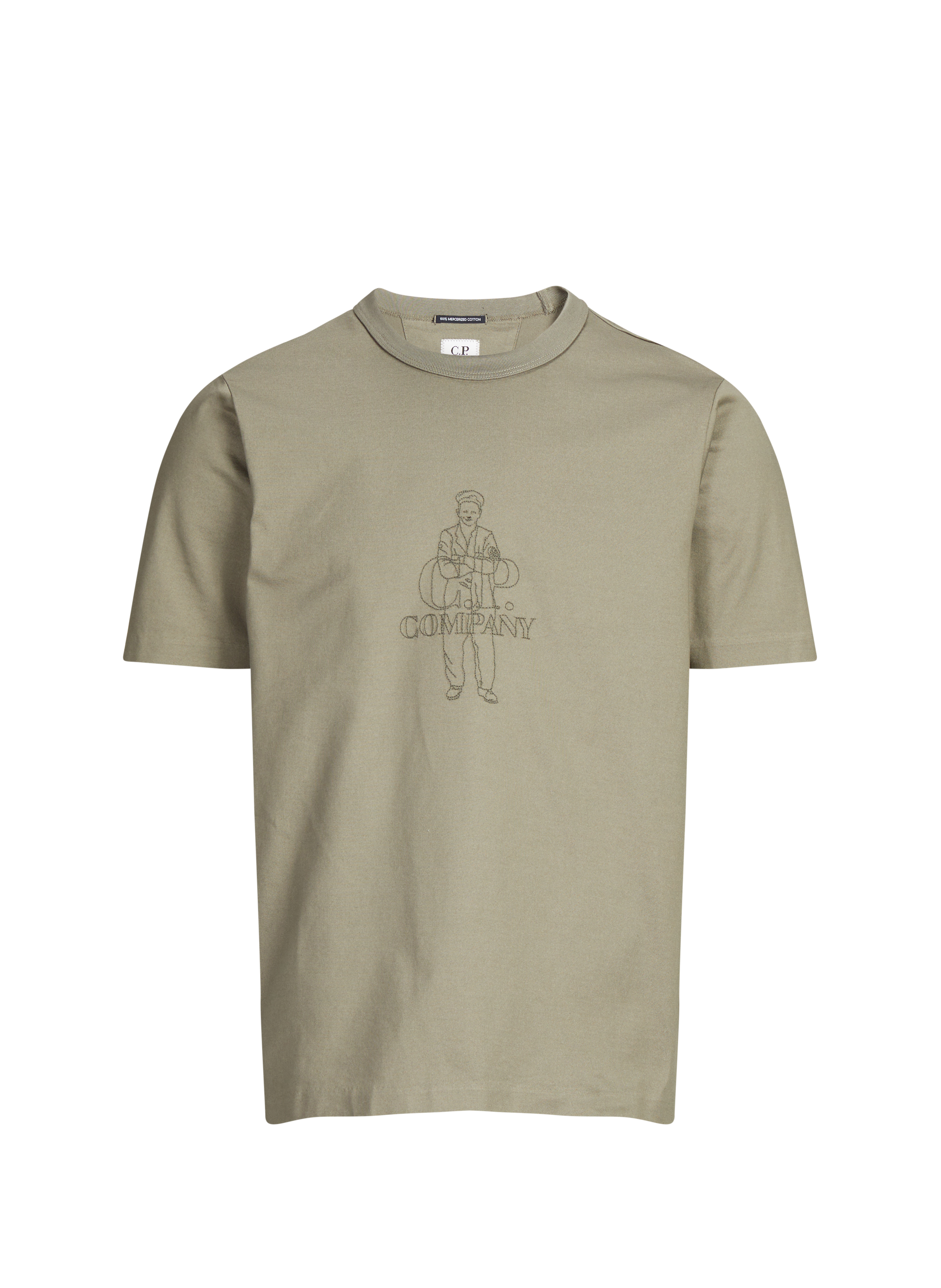 T-shirt en coton CP COMPANY Gris