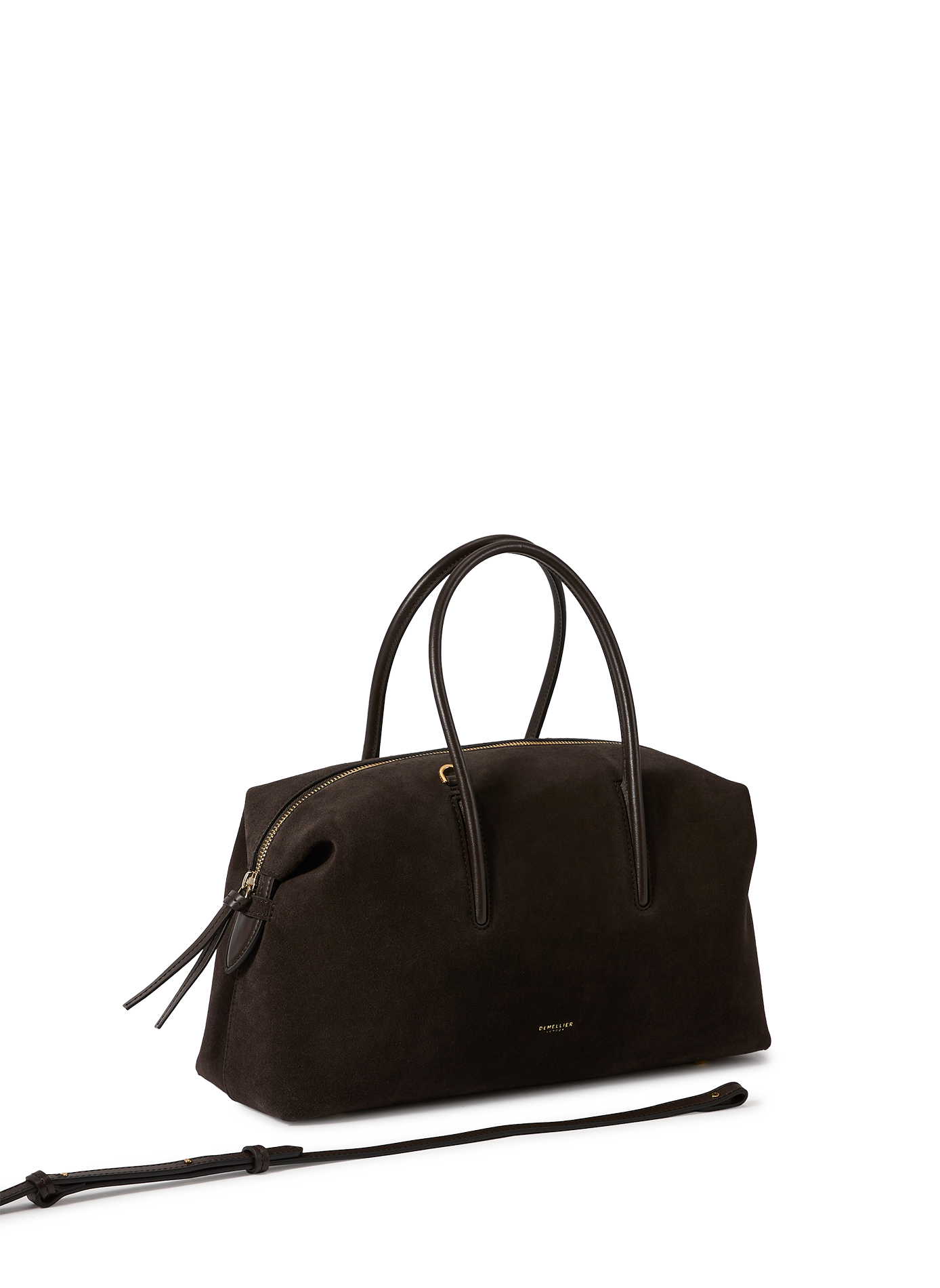 Sac à main The Midi Stockholm en cuir suédé DEMELLIER LONDON Noir