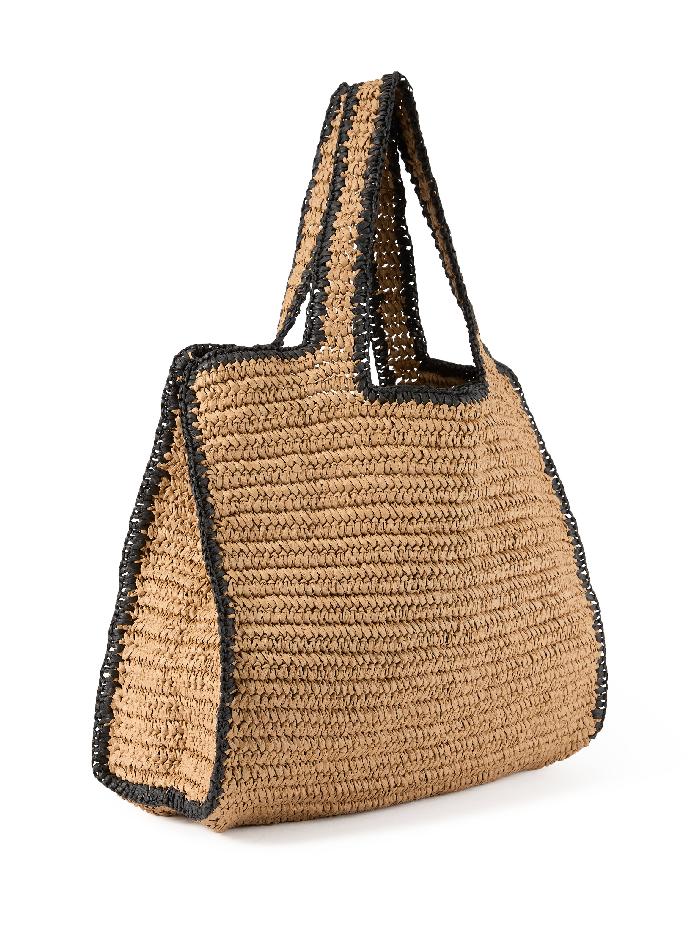 Sac cabas en raphia AU PRINTEMPS PARIS Beige