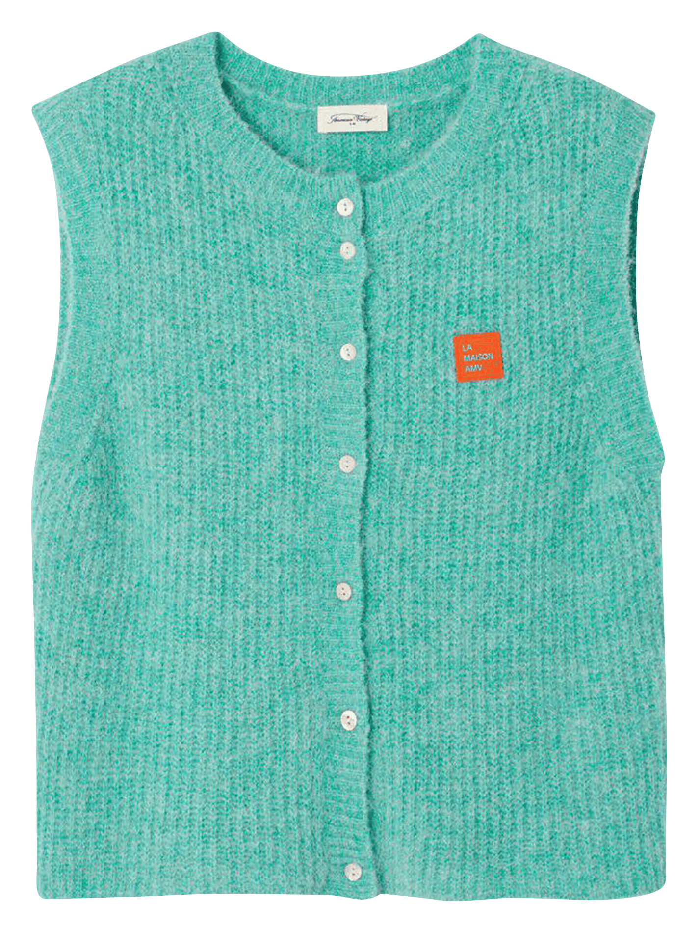 Gilet sans manches en maille duveteuse east AMERICAN VINTAGE Bleu