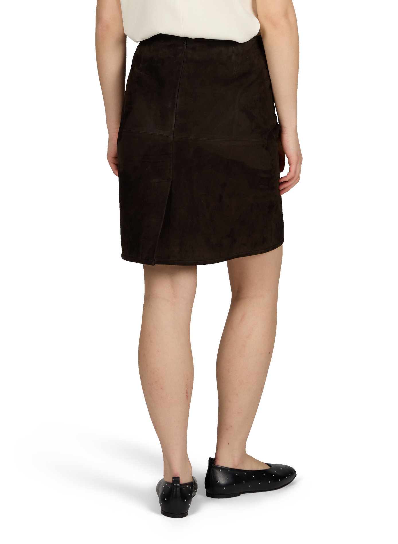 Jupe courte Engel en cuir suédé LOULOU DE SAISON Noir
