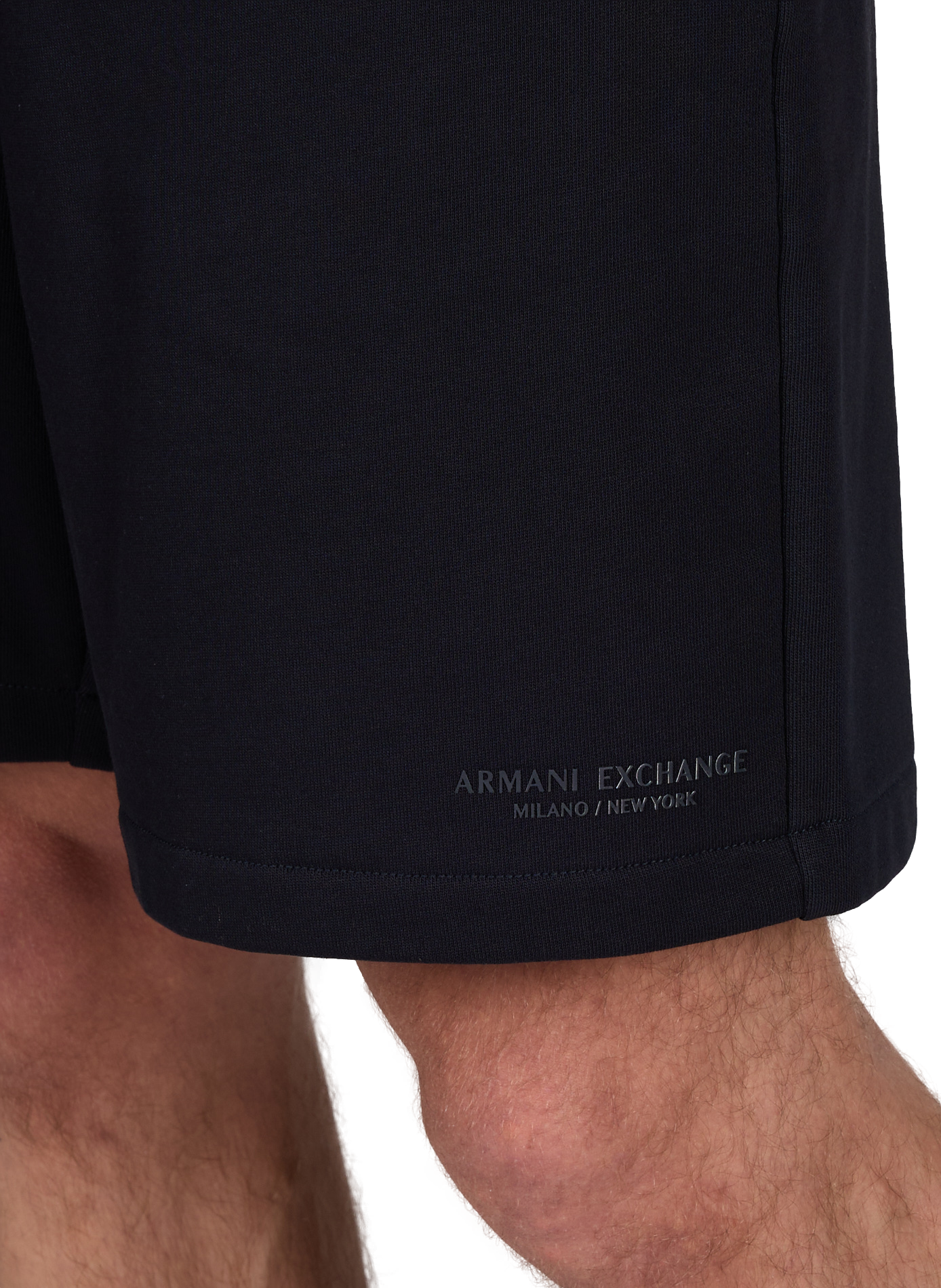 Short uni taille élastique en coton ARMANI EXCHANGE Bleu