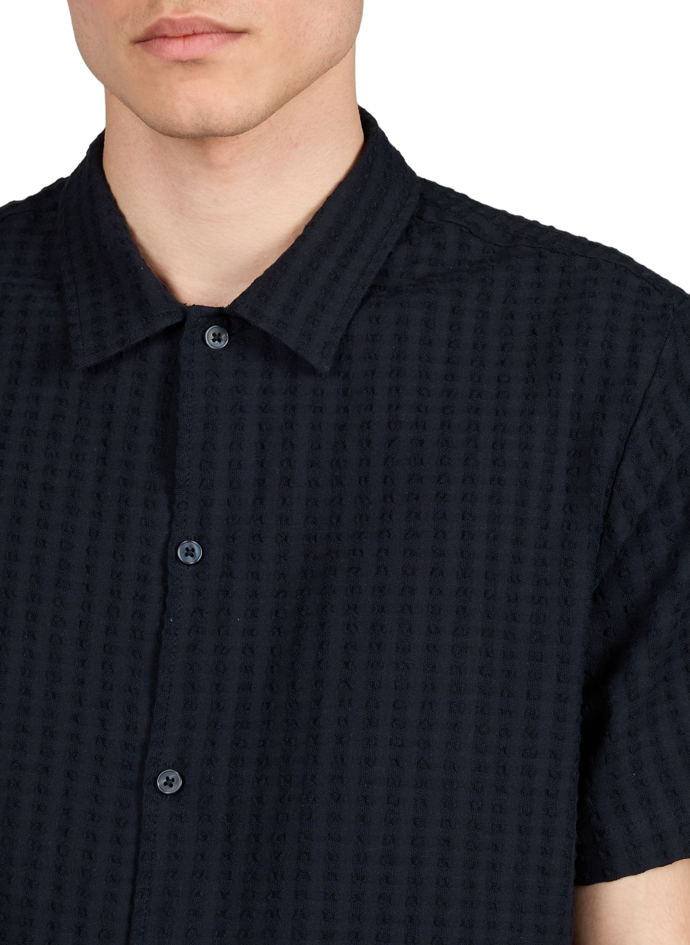 Gestructureerd poloshirt met korte mouwen SAMSOE SAMSOE Blauw