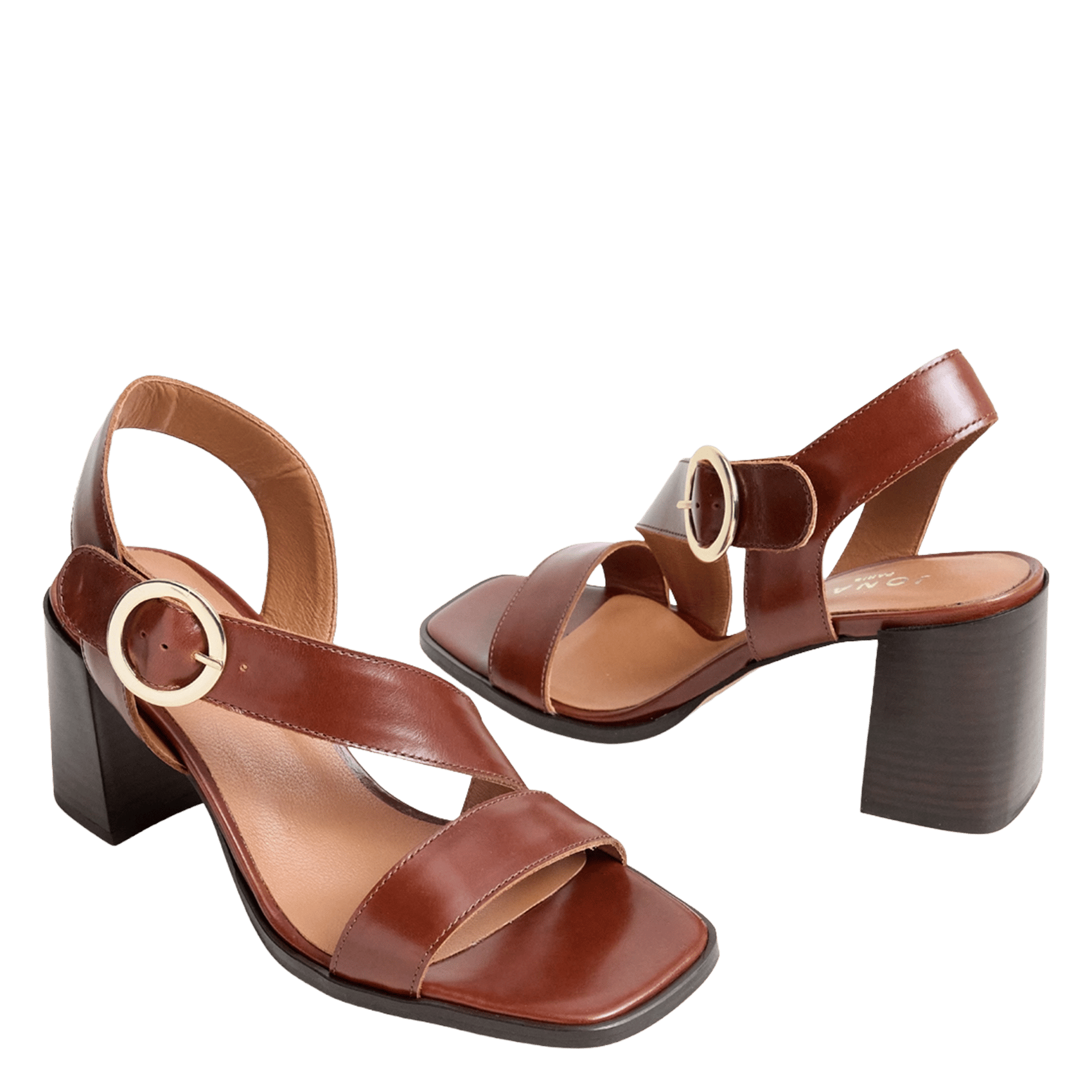 Sandales hautes en cuir vanelie JONAK Marron