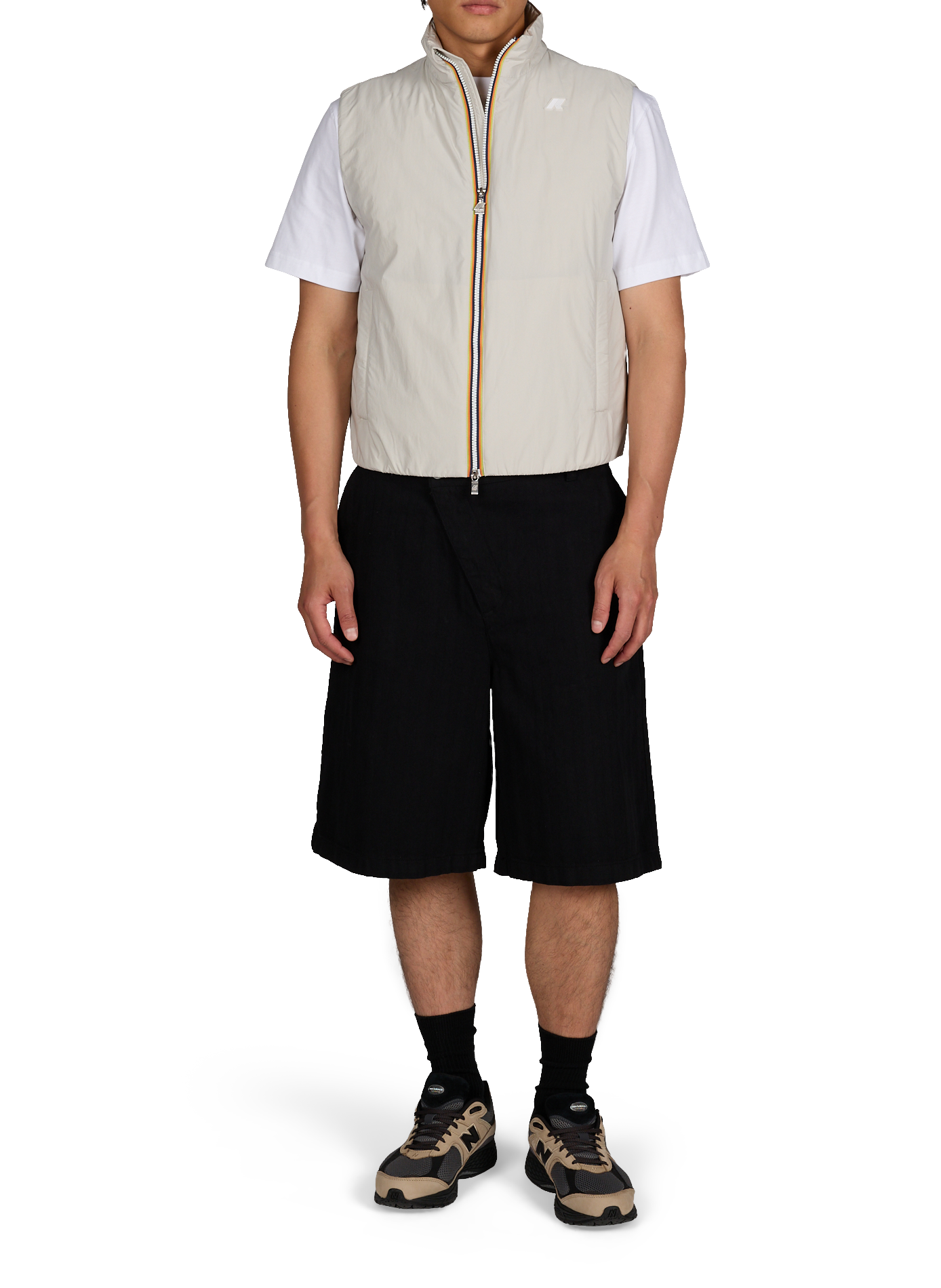 Veste sans manche à logo K-WAY Beige