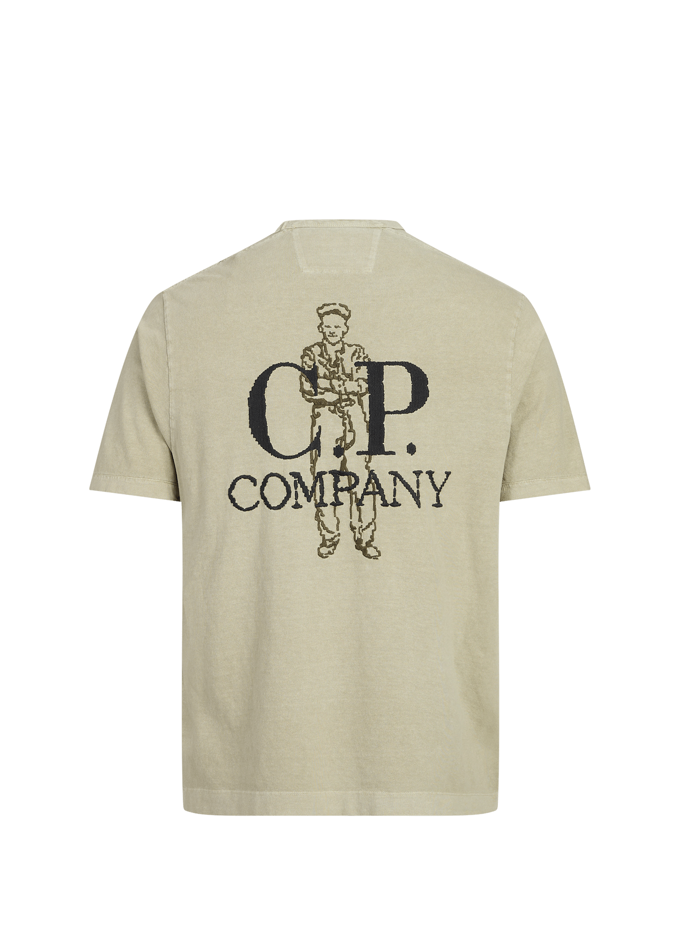 Tee-shirt droit en coton CP COMPANY Vert