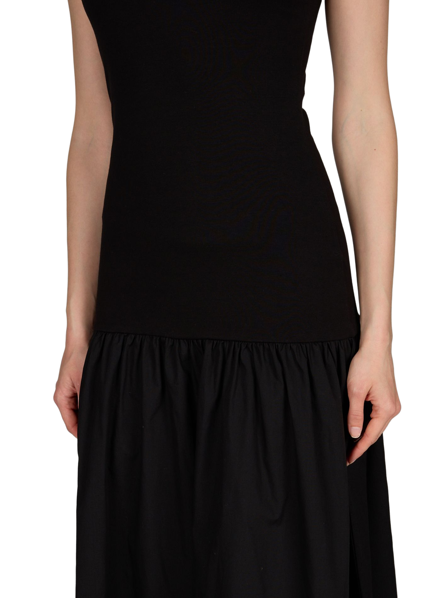 Sleeveless cotton dress TOPSHOP Black