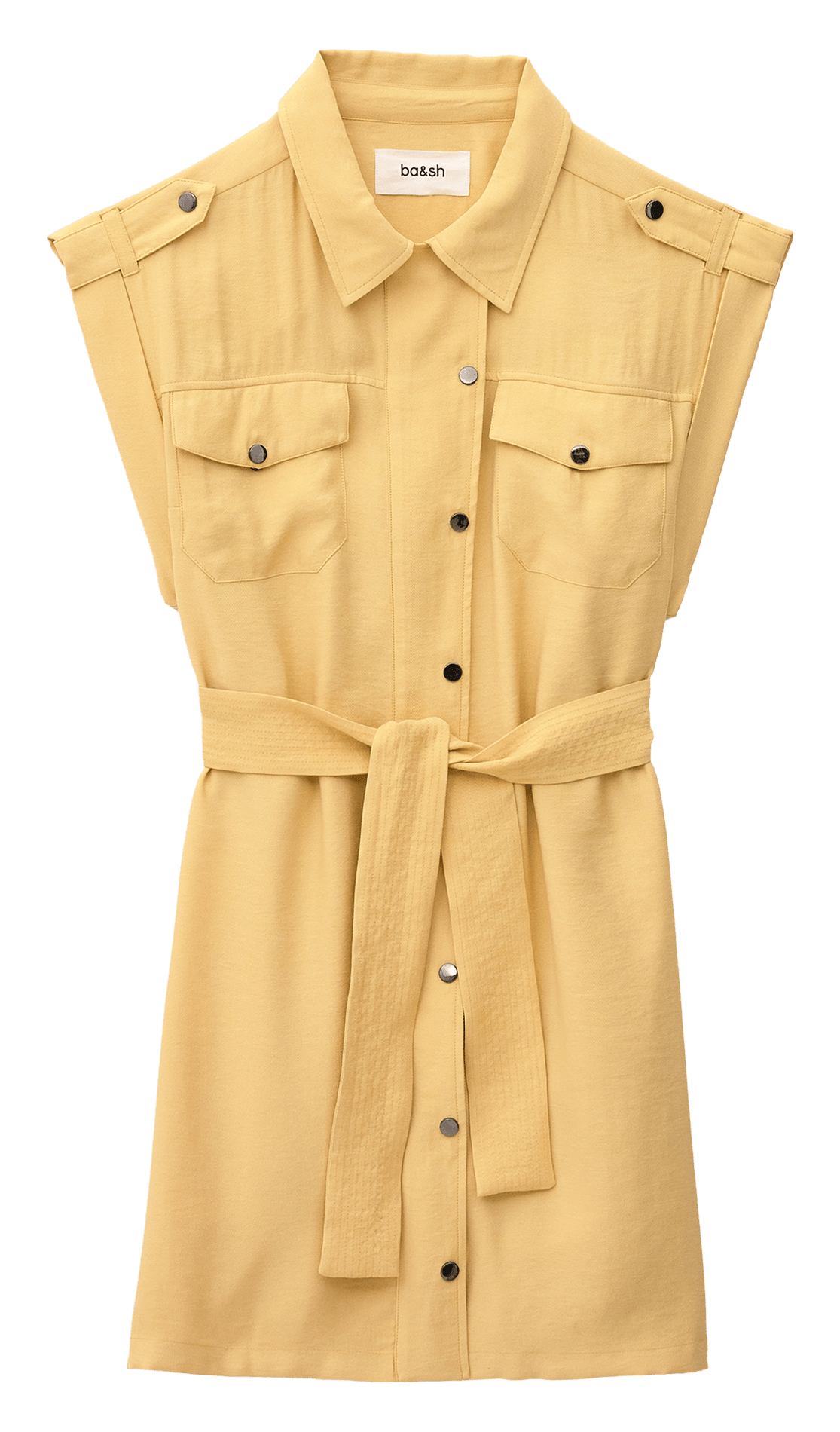 Robe courte col classique diala Beige