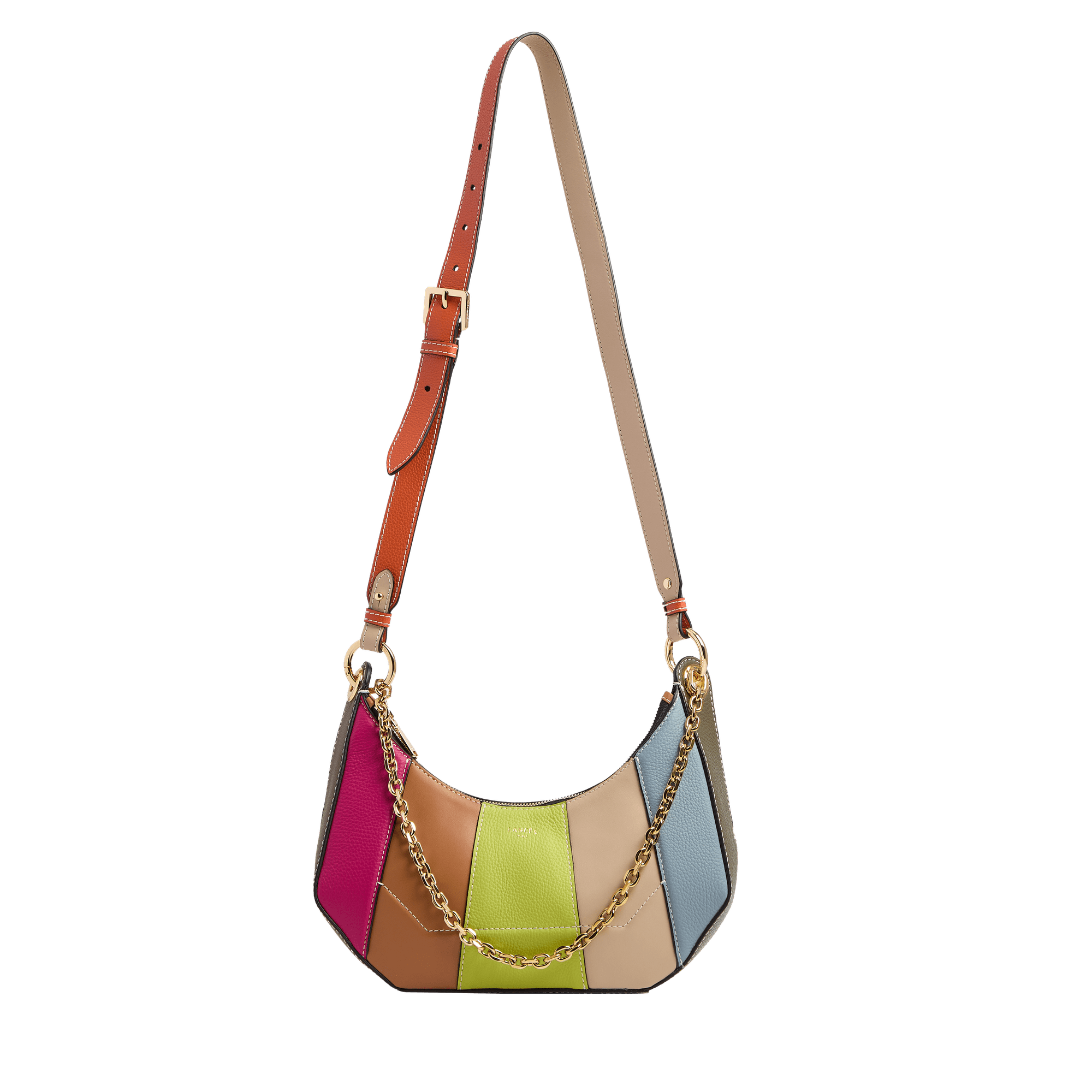 Croisette double-carry zipped bag medium by lancel in leather LANCEL Purple