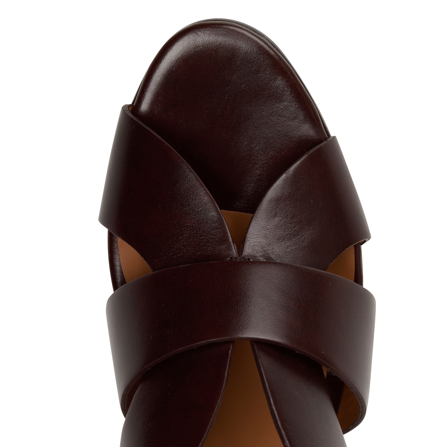 Sandales à talons en cuir n°551 RIVECOUR Marron