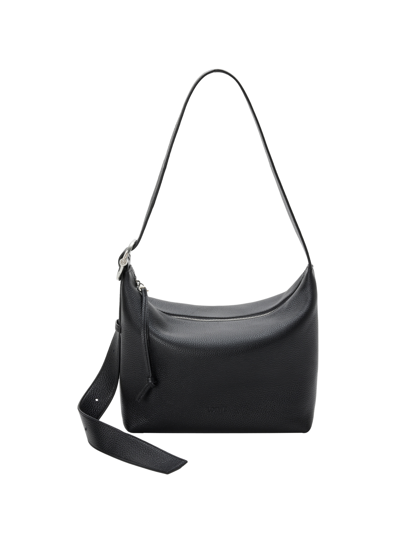 Hobo tas van zacht graanleer van kalfsleder LOEWE Zwart