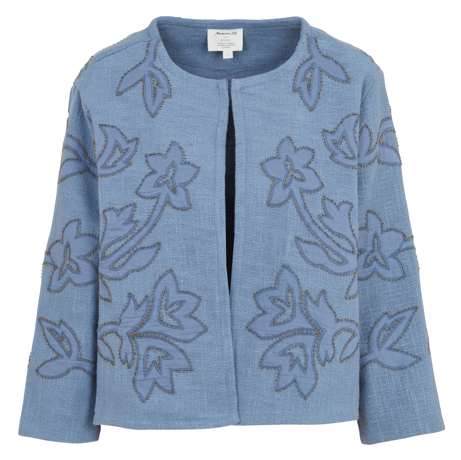 Veste droite en coton vitalie MAISON 123 Bleu