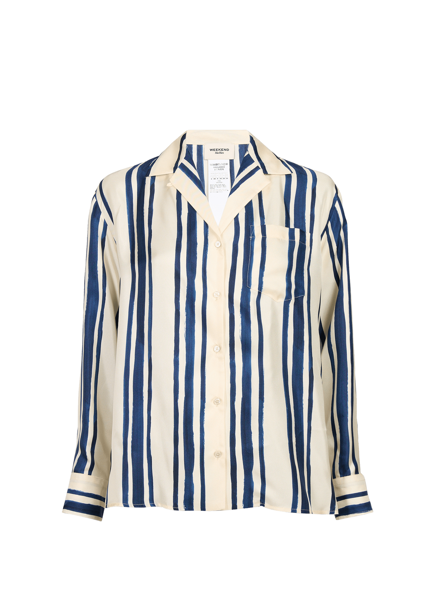 Camisa oversize de seda MAX MARA WEEK END Azul