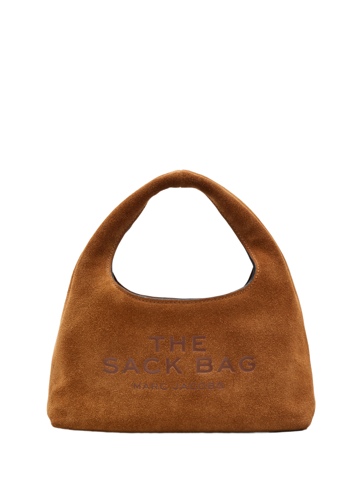 Sac à main The Mini Sack Bag en cuir suédé MARC JACOBS Marron