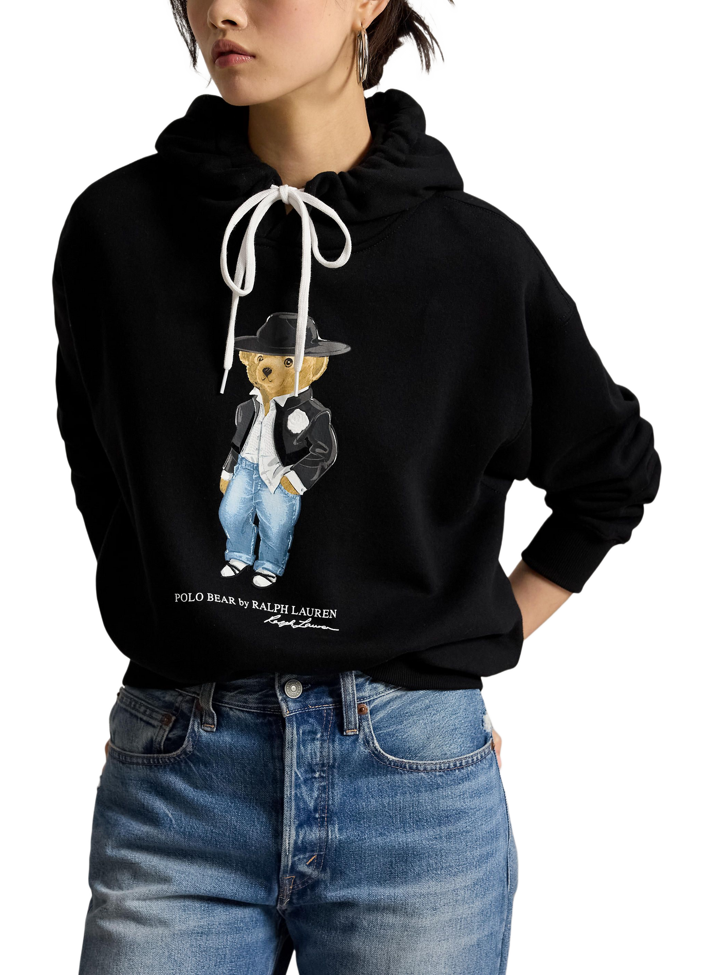 Polo Bear Cotton-Blend Hoodie POLO RALPH LAUREN Black