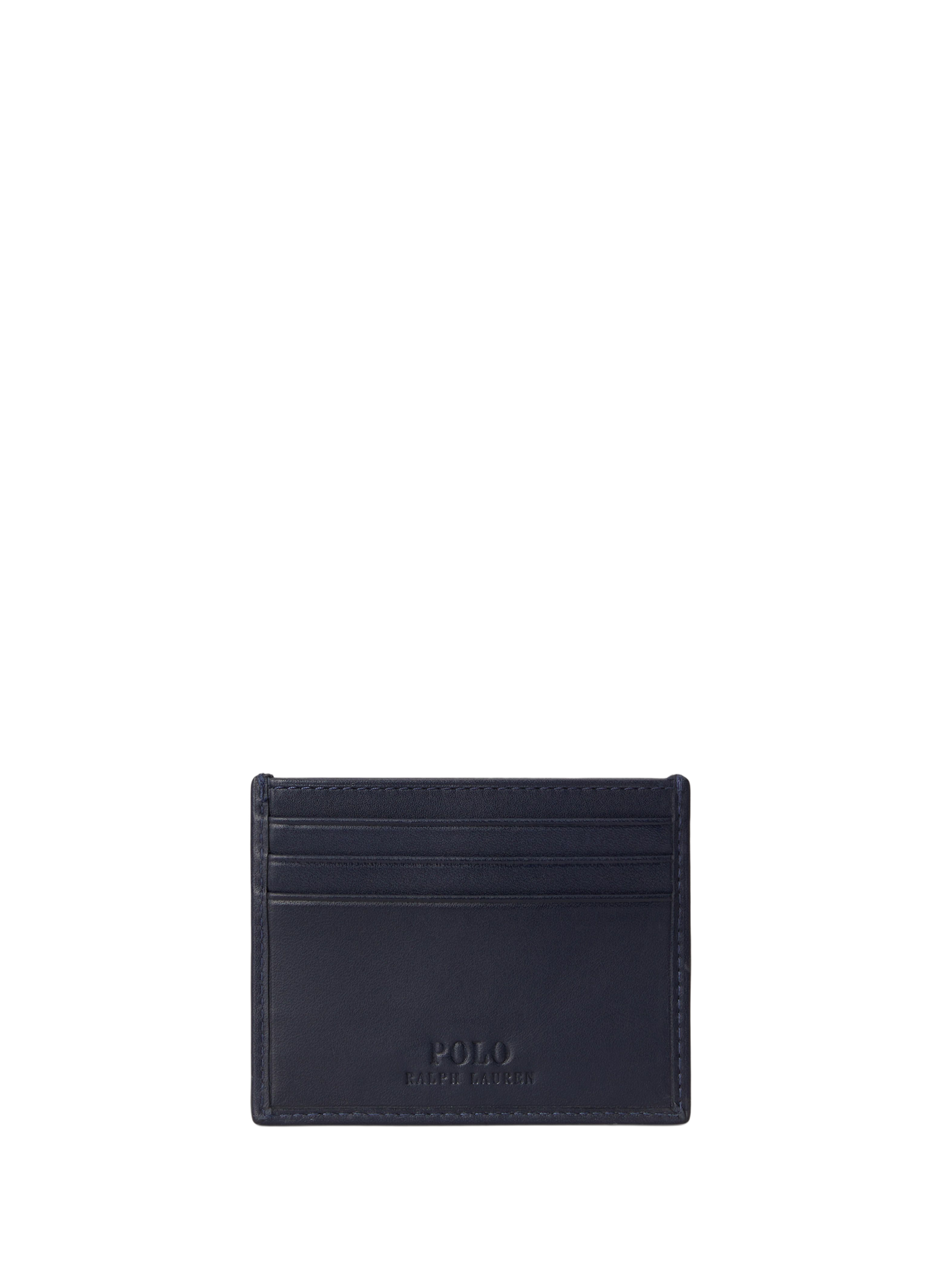 Portefeuille brodé en cuir POLO RALPH LAUREN Bleu