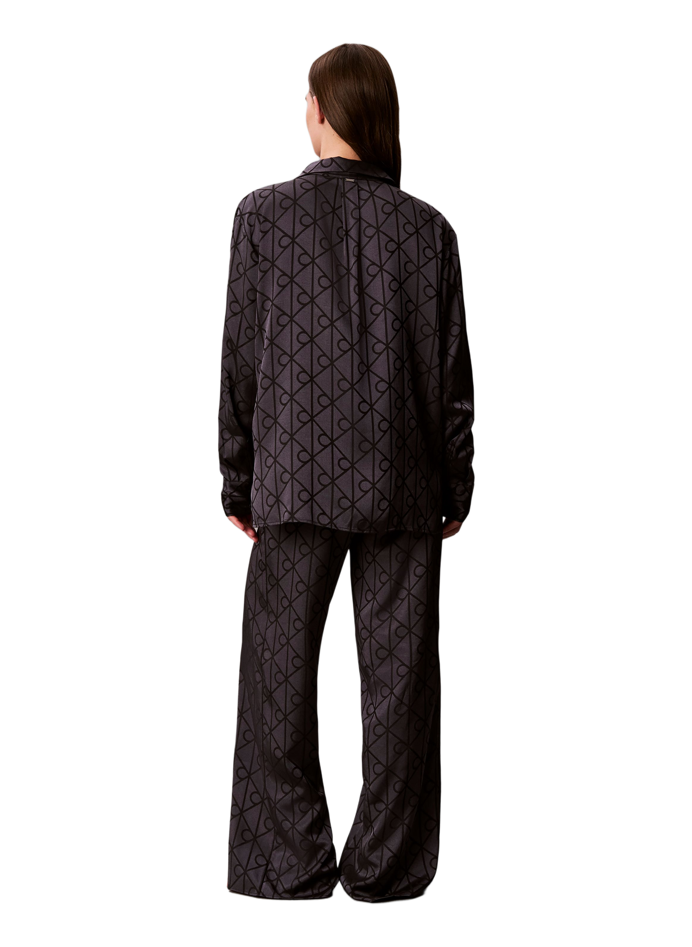 Satin pyjama trousers CALVIN KLEIN Black