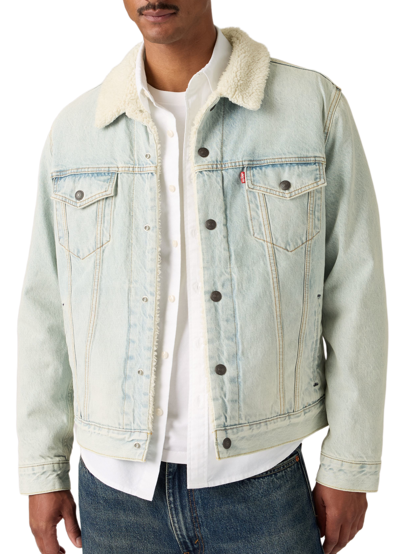 Fleece-lined denim jacket | Blue LEVI'S Men