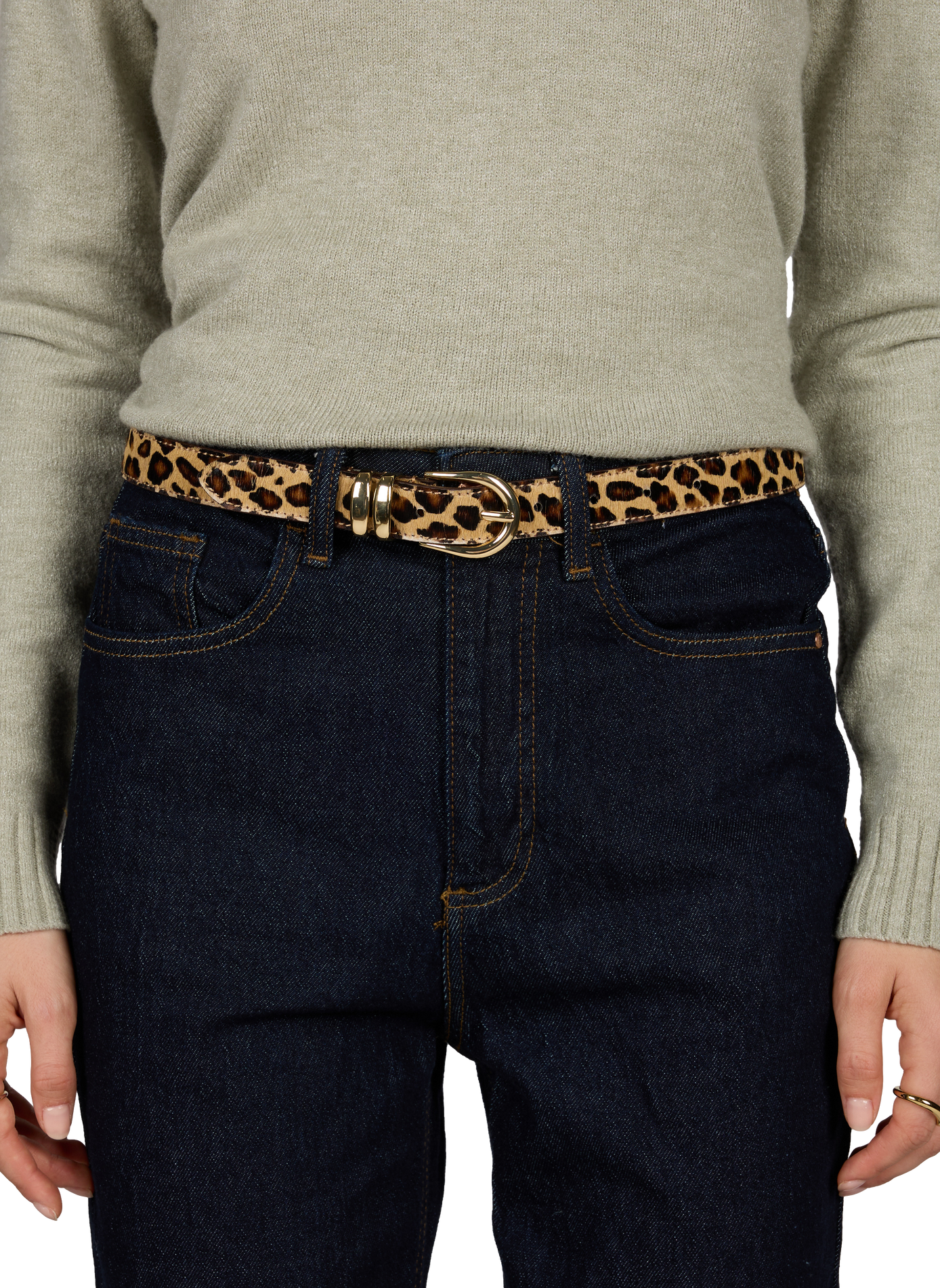 Ceinture léopard en cuir  AU PRINTEMPS PARIS Multicolore