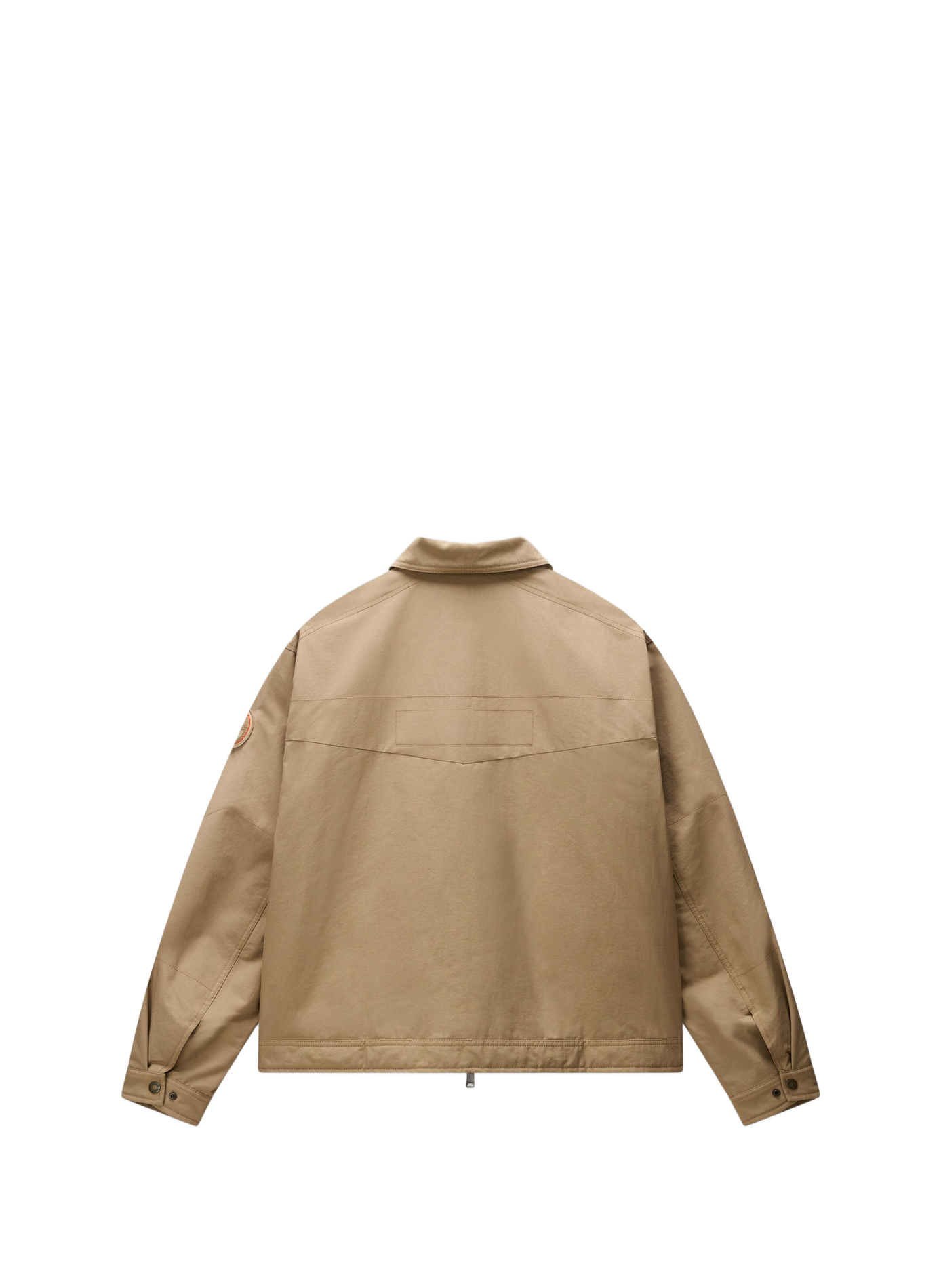 Classic straight solid color jacket with classic collar. NAPAPIJRI Brown