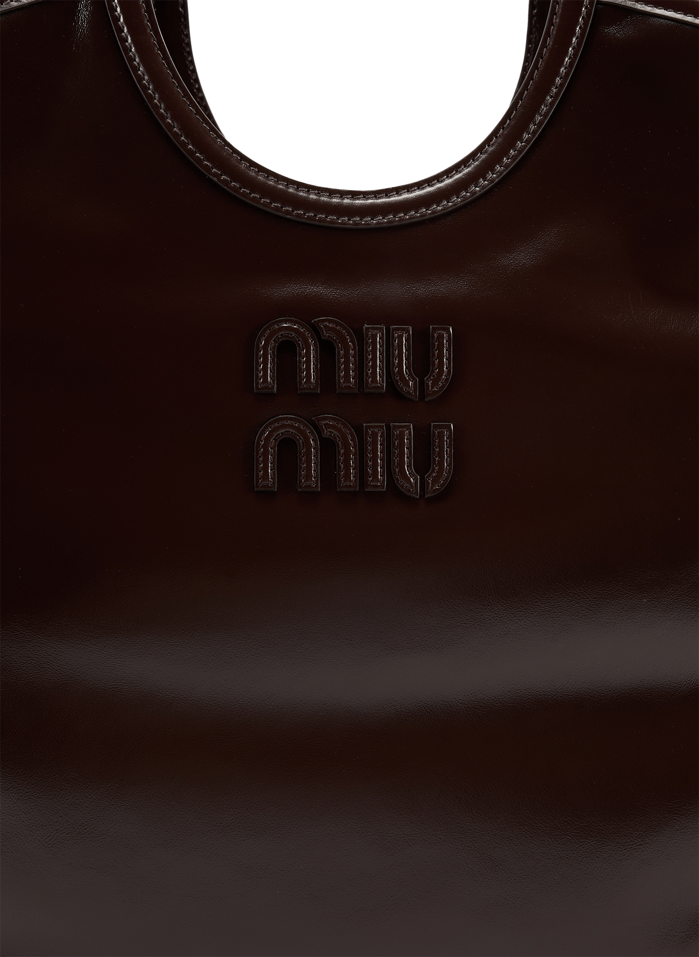 Ivy-tas van leer MIU MIU Bruin