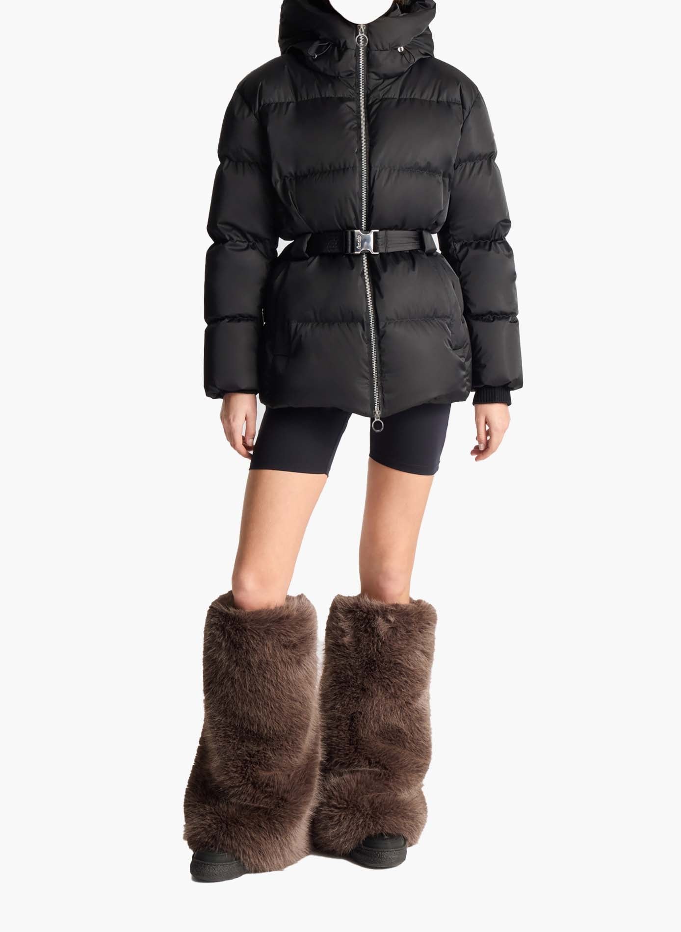 Doudoune melisan col capuche coupe oversize FUSALP Noir