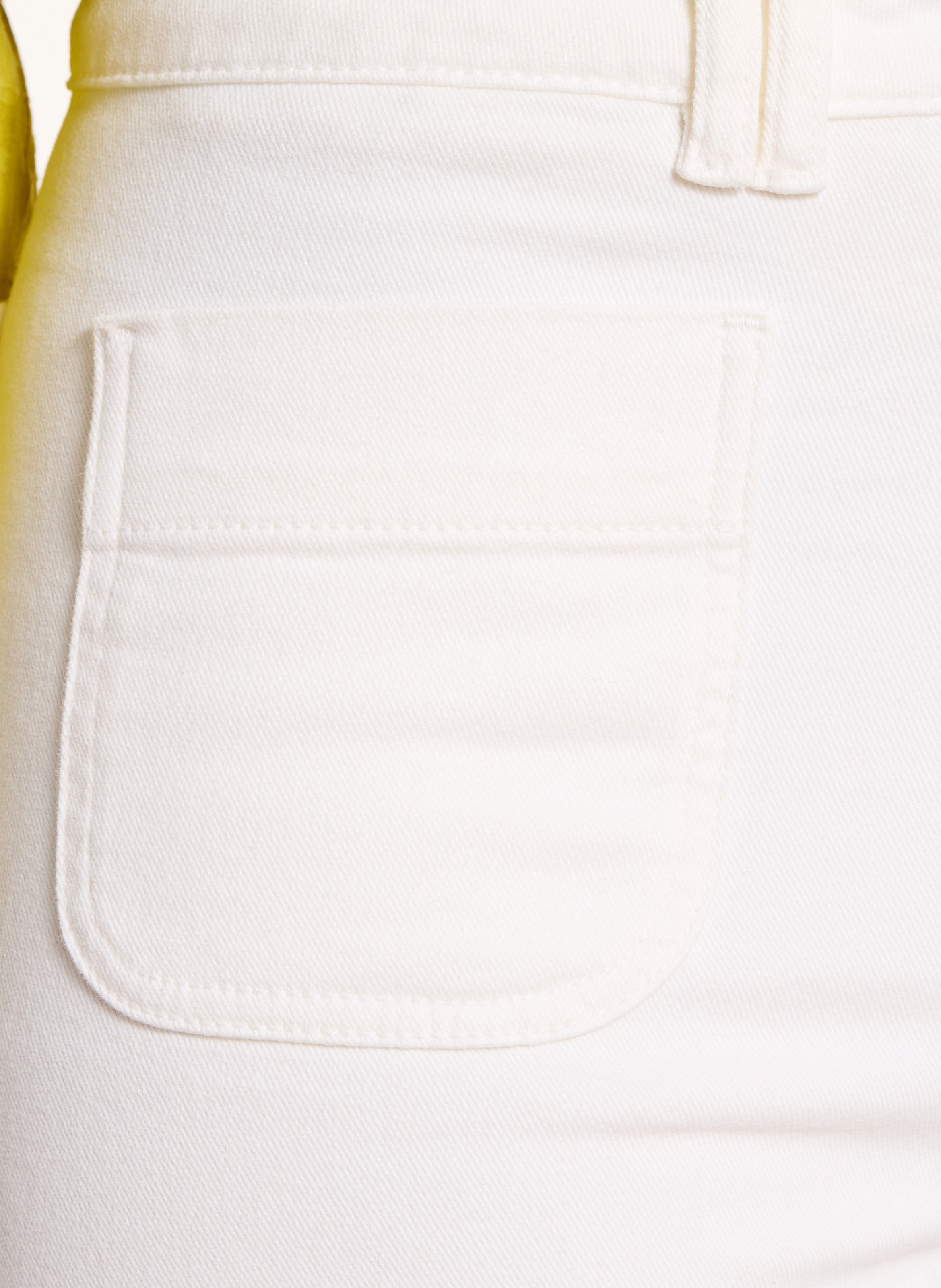 Rechte jeans met hoge taille van een biologisch katoenmengsel LA FEE MARABOUTEE Wit