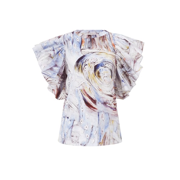 Top asymétrique en coton