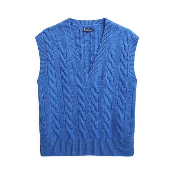 Pull sans manches en cachemire et laine