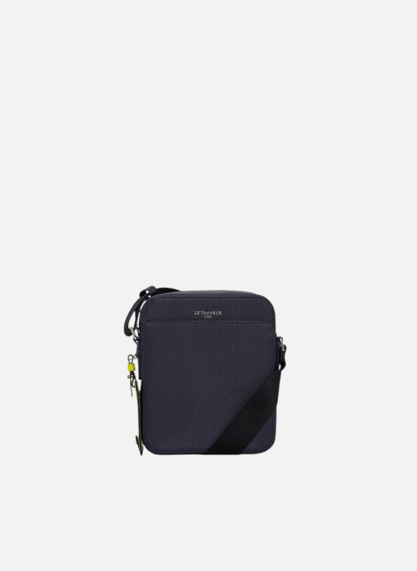 Petite sacoche zippée emile en cuir signature t BleuLE TANNEUR