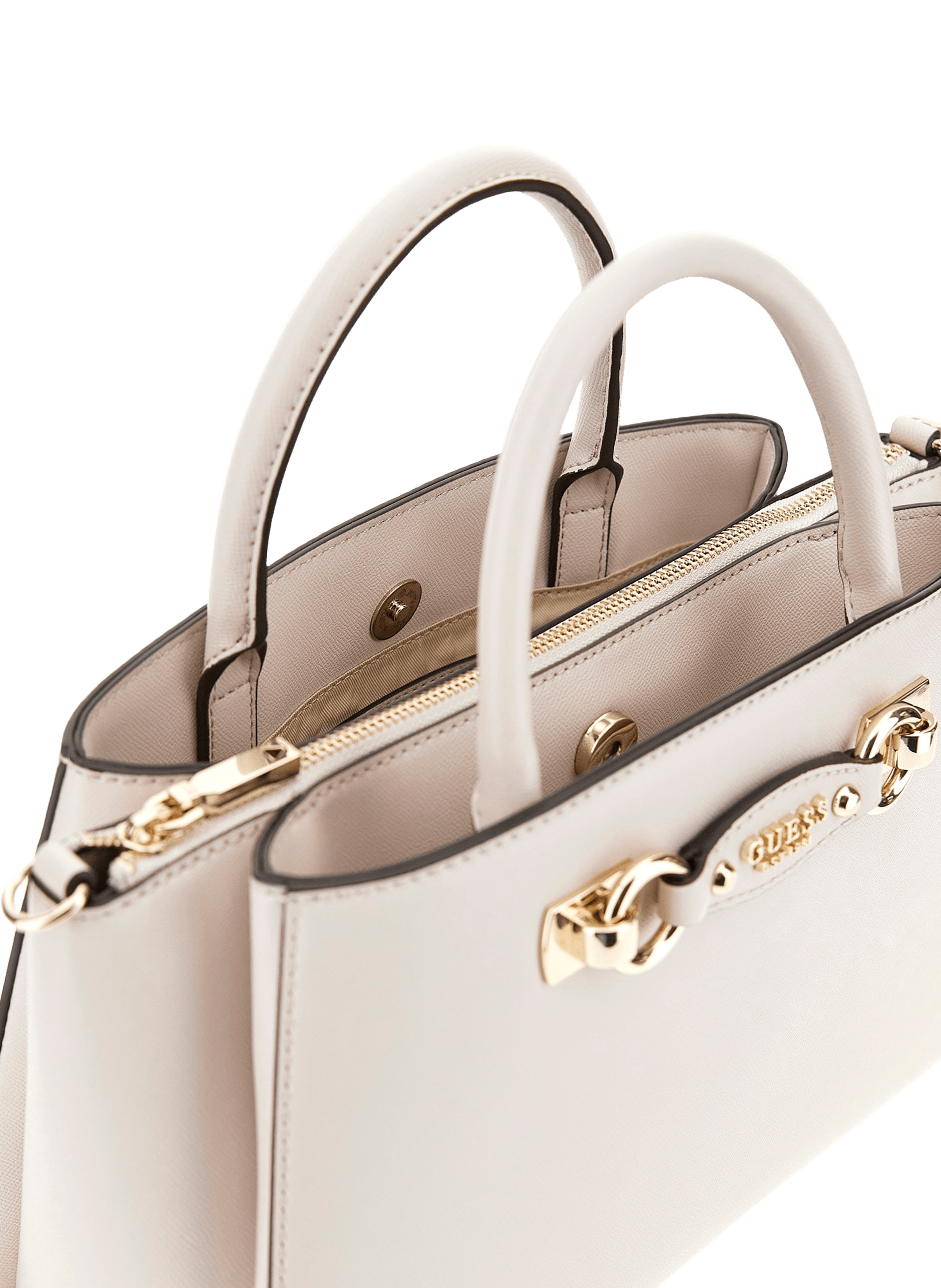 Sac à main à bandoulière amovible GUESS Beige
