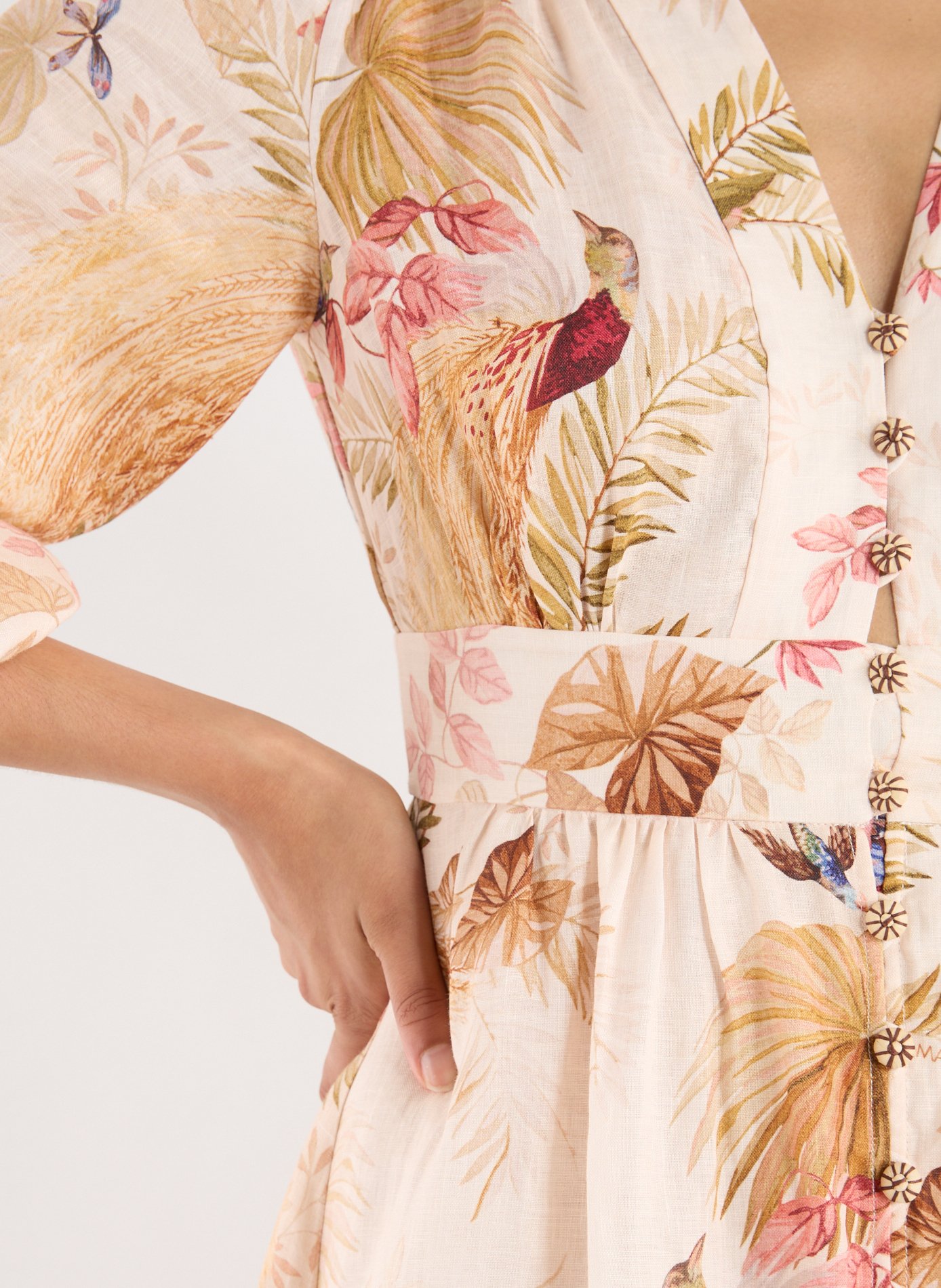Robe midi à imprimé floral ZIMMERMANN Multicolore