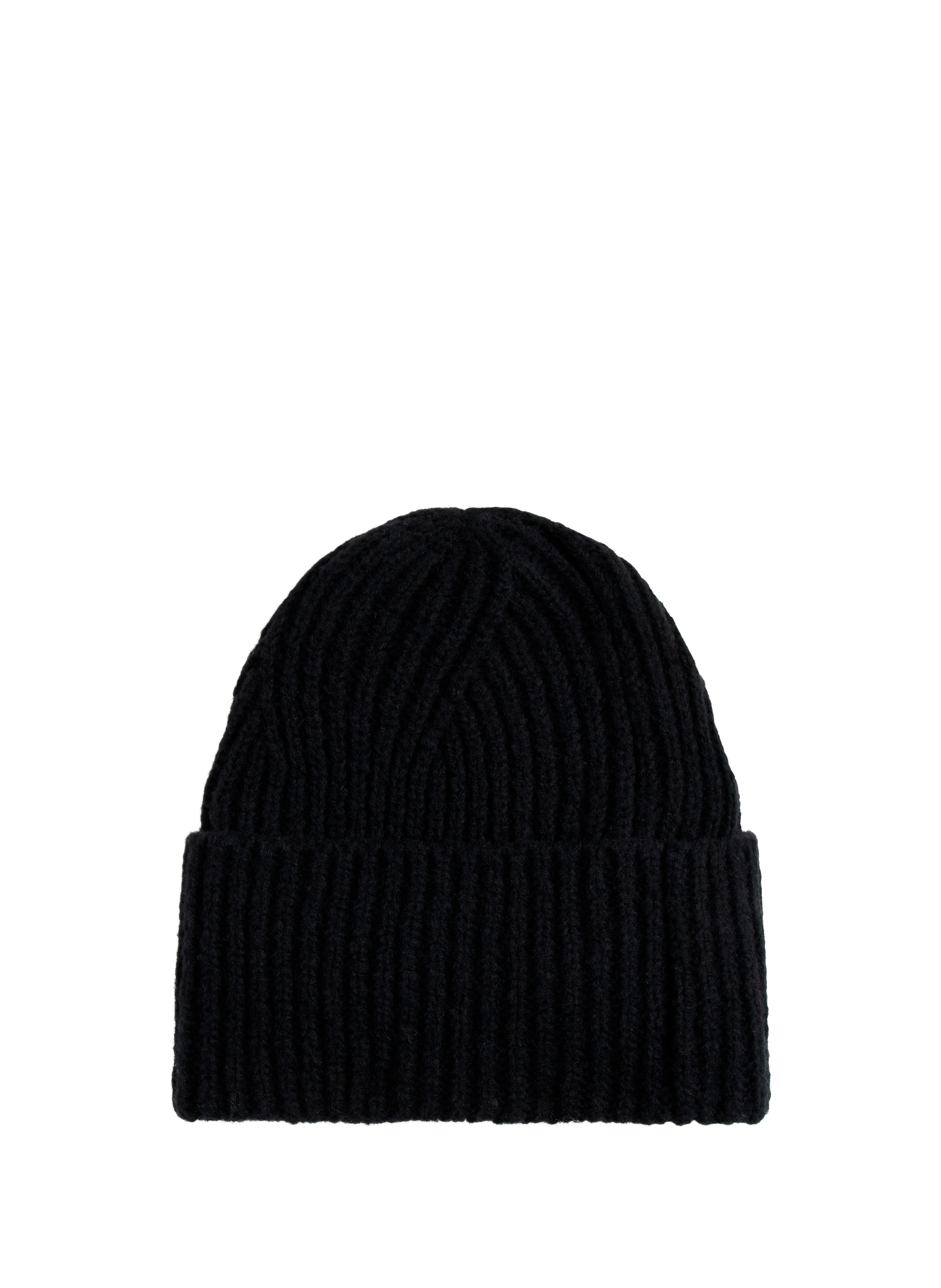 Wool blend knitted hat TOMMY HILFIGER Black